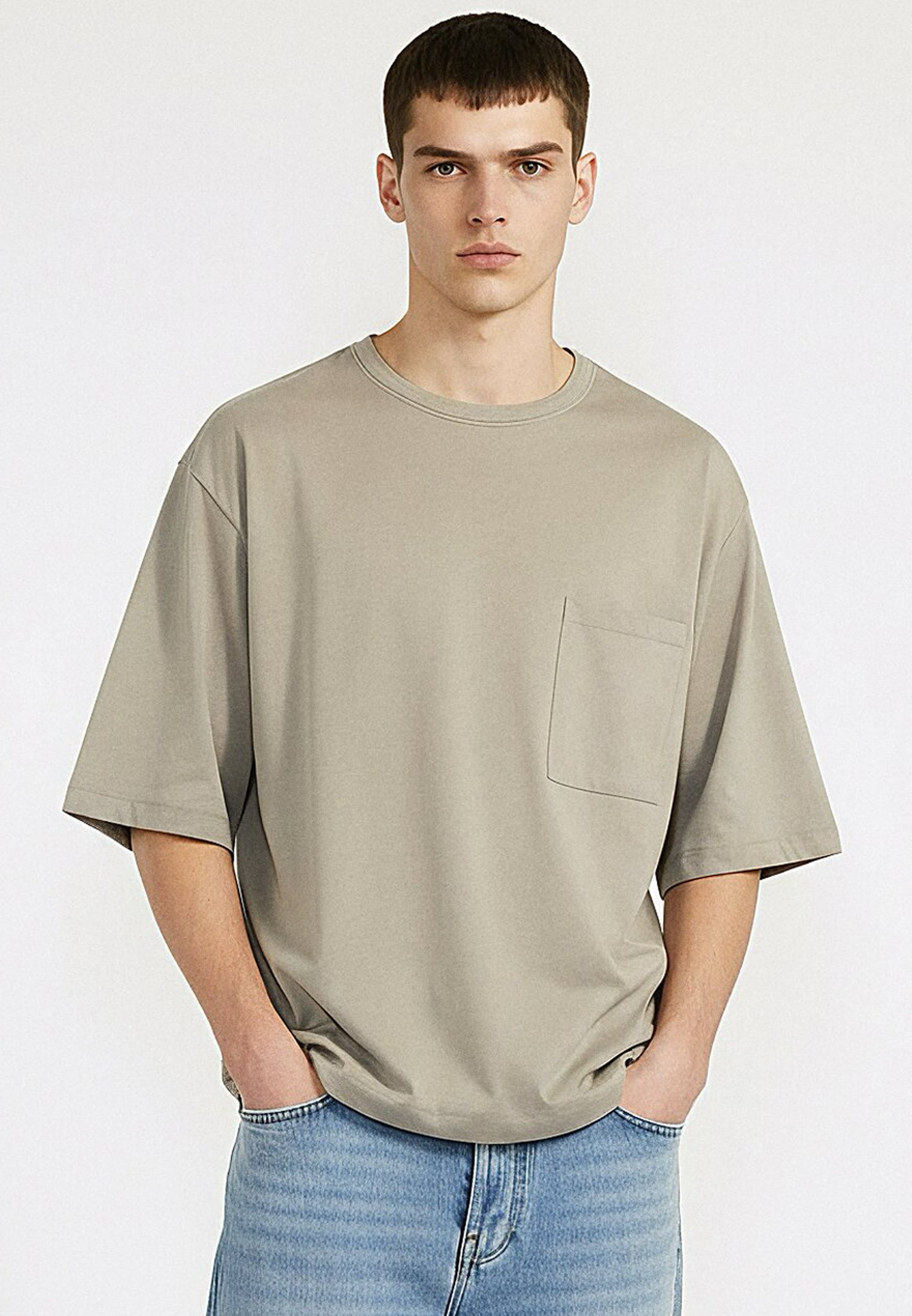 CROP BOX T-SHIRT KHAKI