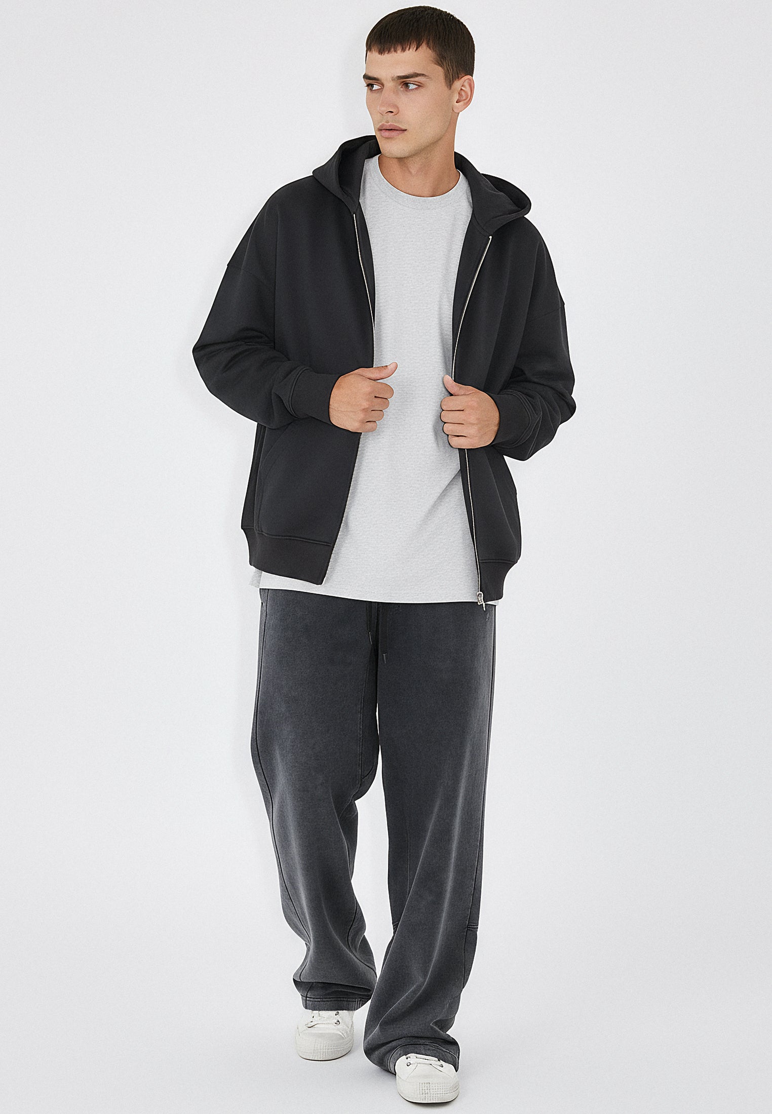 RELIGION UK ZIP UP HOODIE BLACK