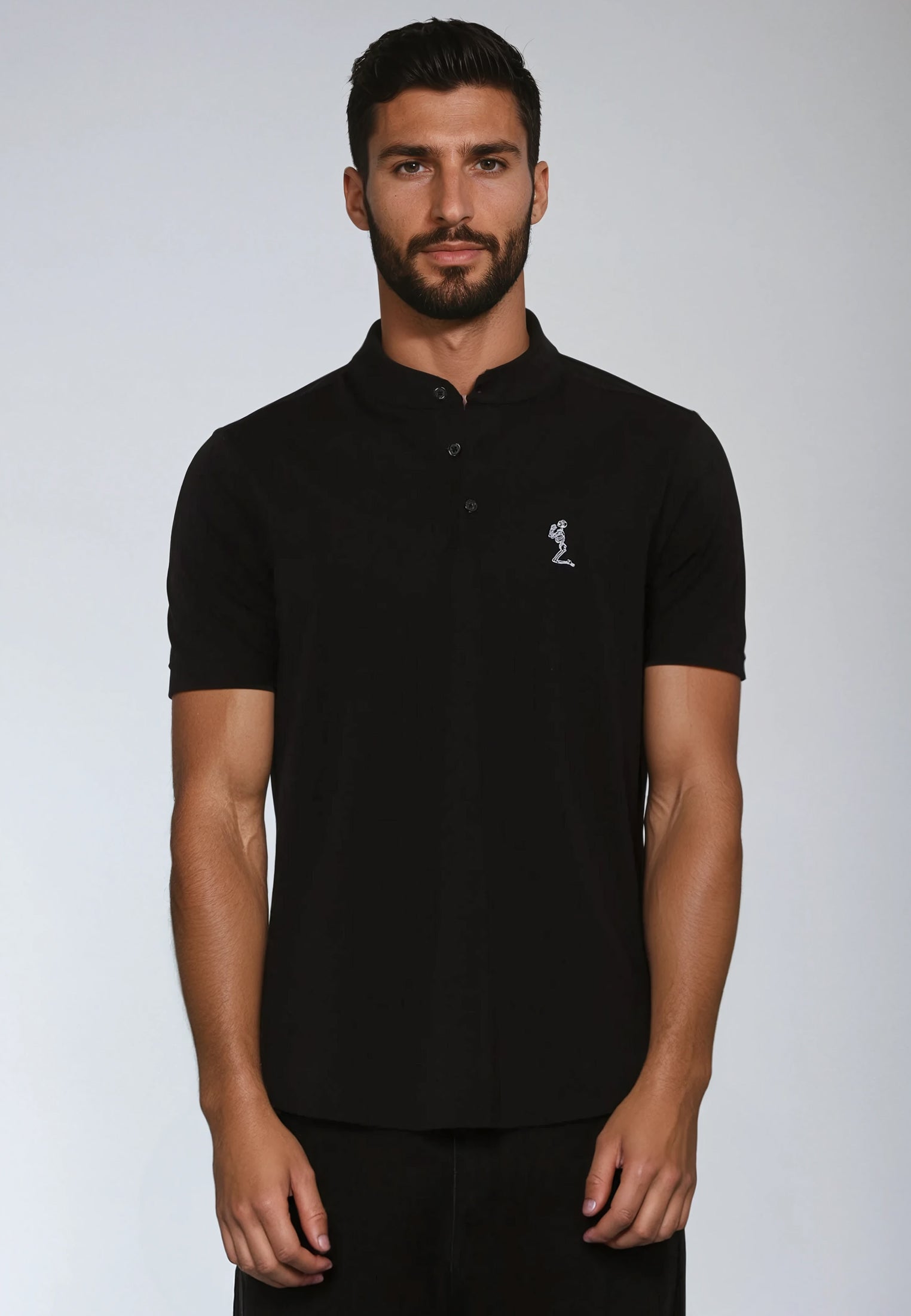 ESSENTIAL ORSON BLACK POLO SHIRT