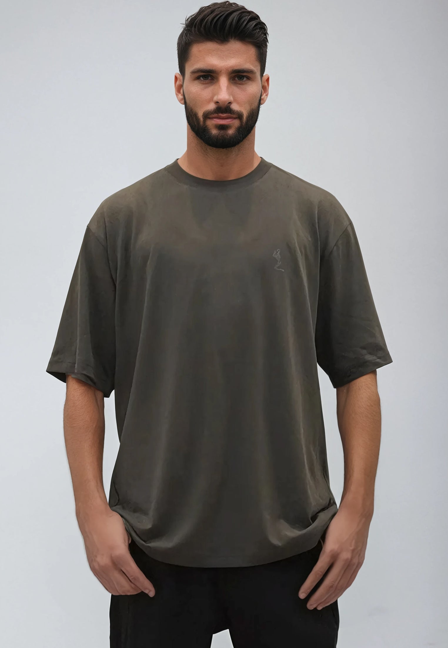 OVERSIZED HEAVY BLOCK T-SHIRT DESERT TAUPE