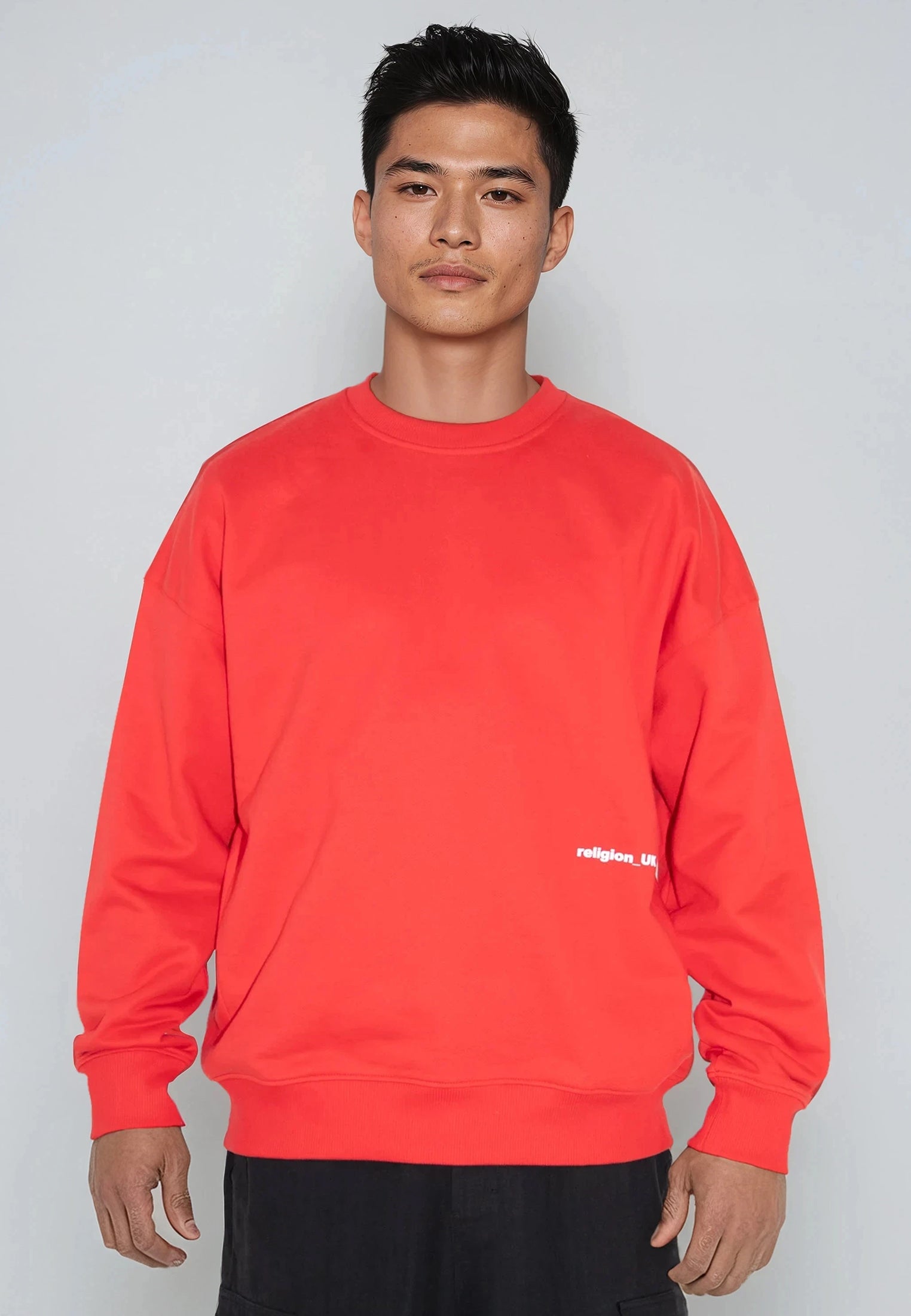 RELIGION UK SWEAT BRIGHT RED