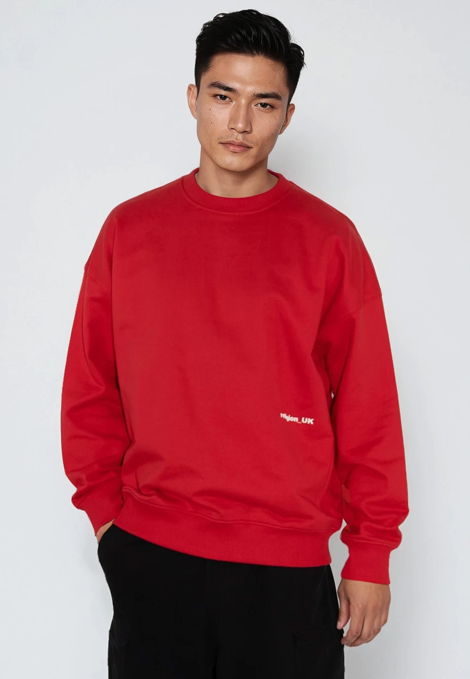 RELIGION UK SWEAT BRIGHT RED