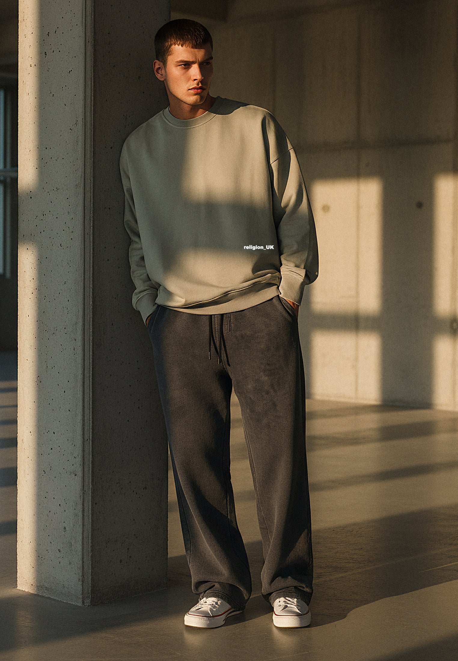 RELIGION UK SWEAT KHAKI