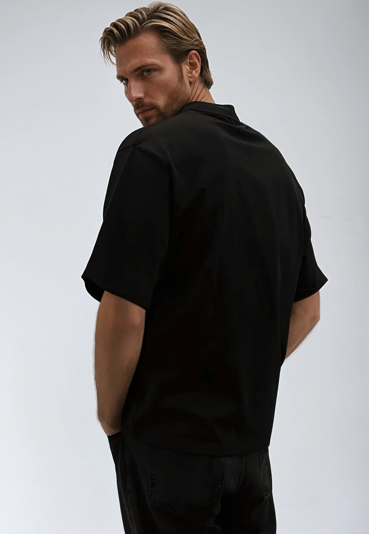 OVERSIZED HEAVY BLOCK T-SHIRT JET BLACK