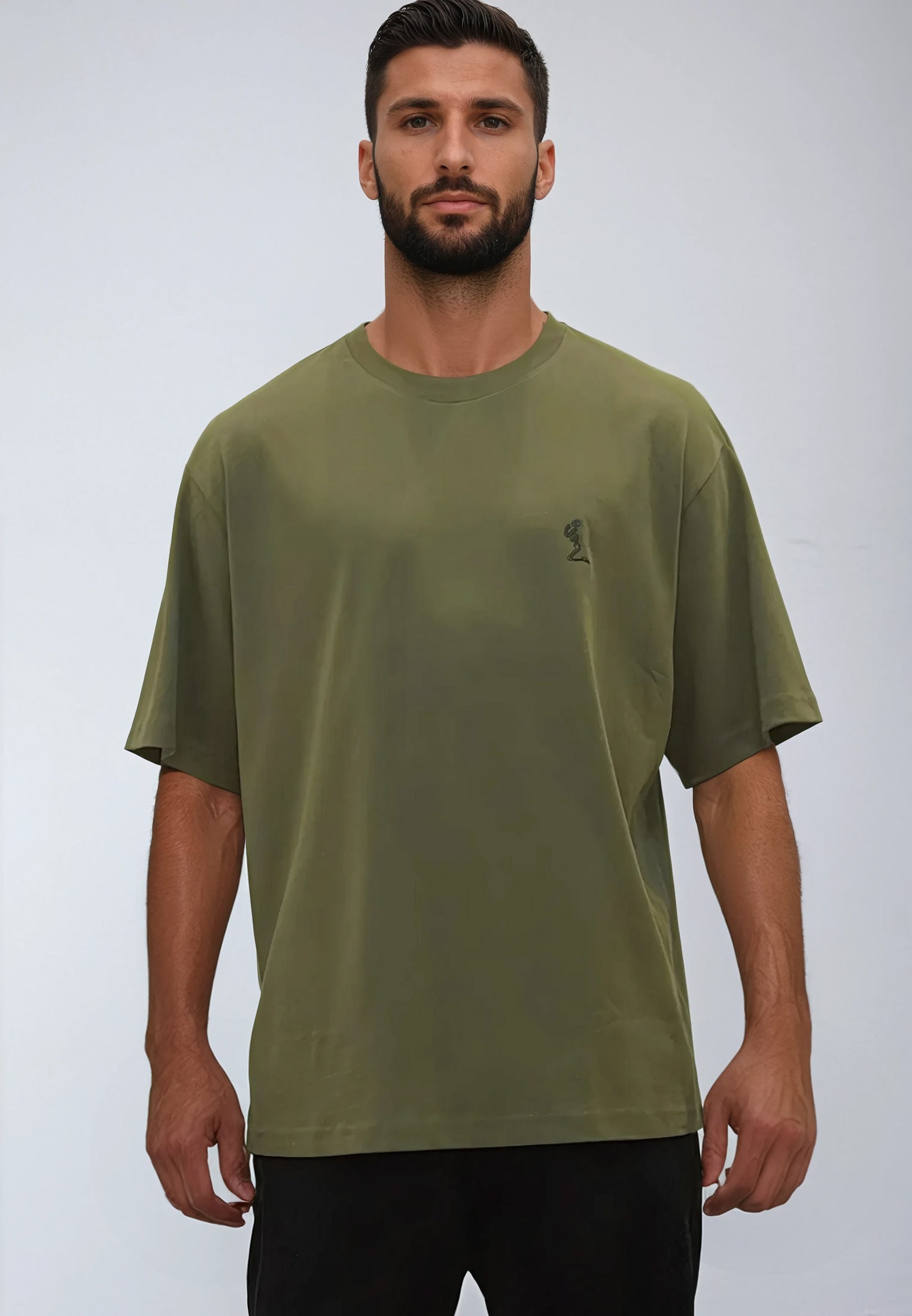 OVERSIZED HEAVY BLOCK T-SHIRT ARMY GREEN