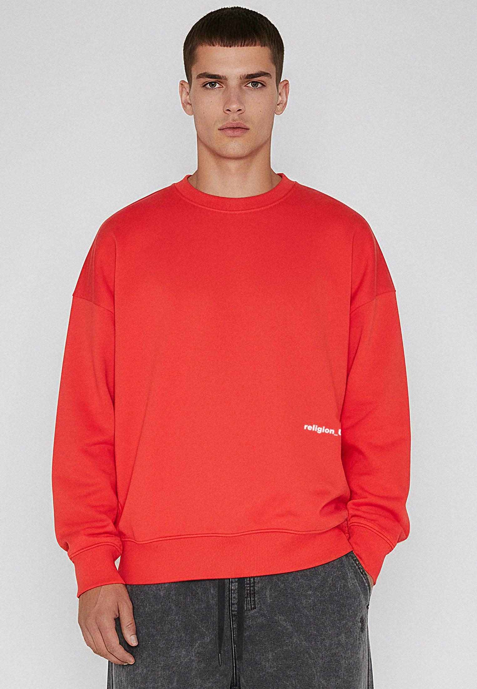 RELIGION UK SWEAT BRIGHT RED