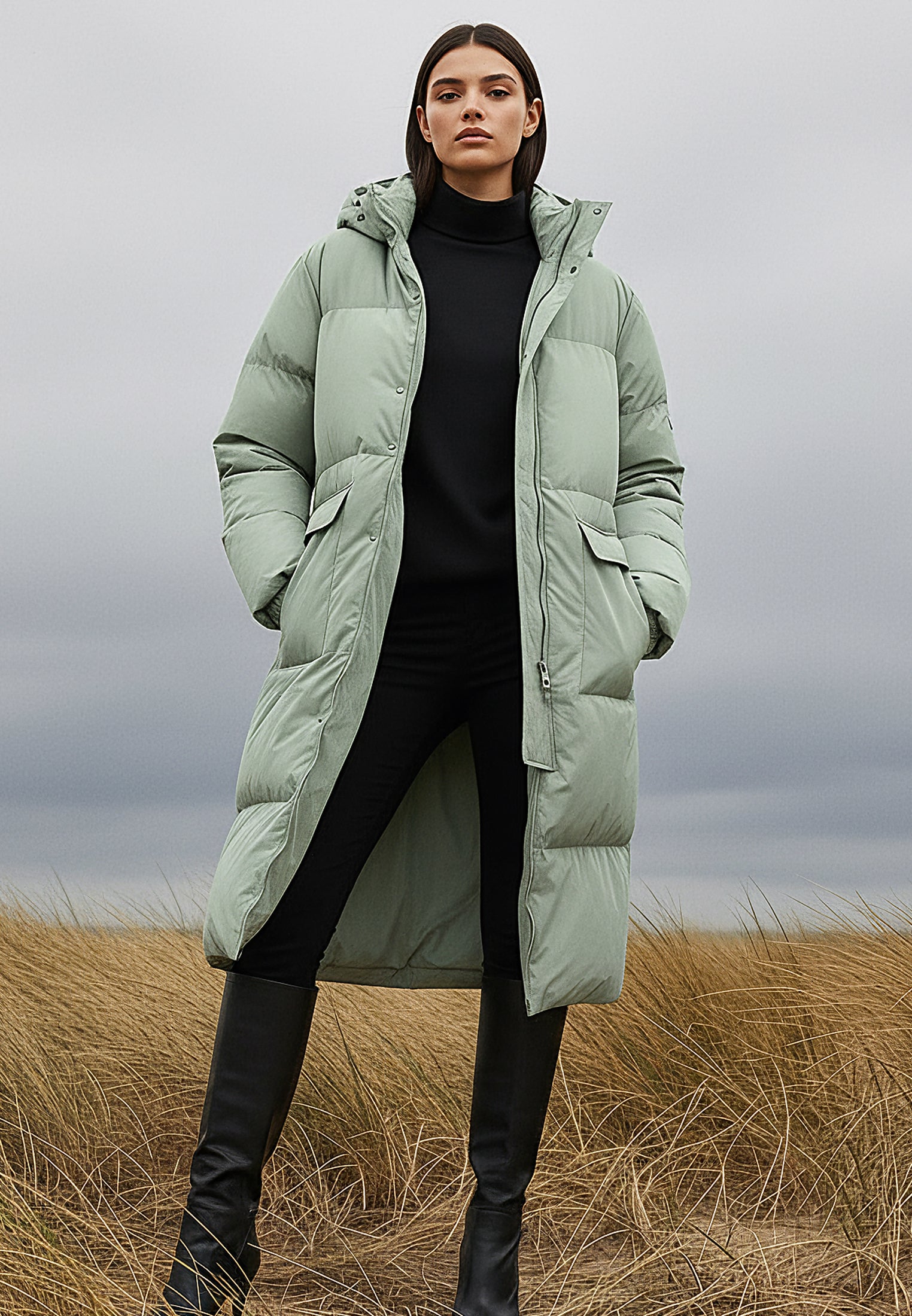 KHAKI VOYAGER PUFFER PARKA