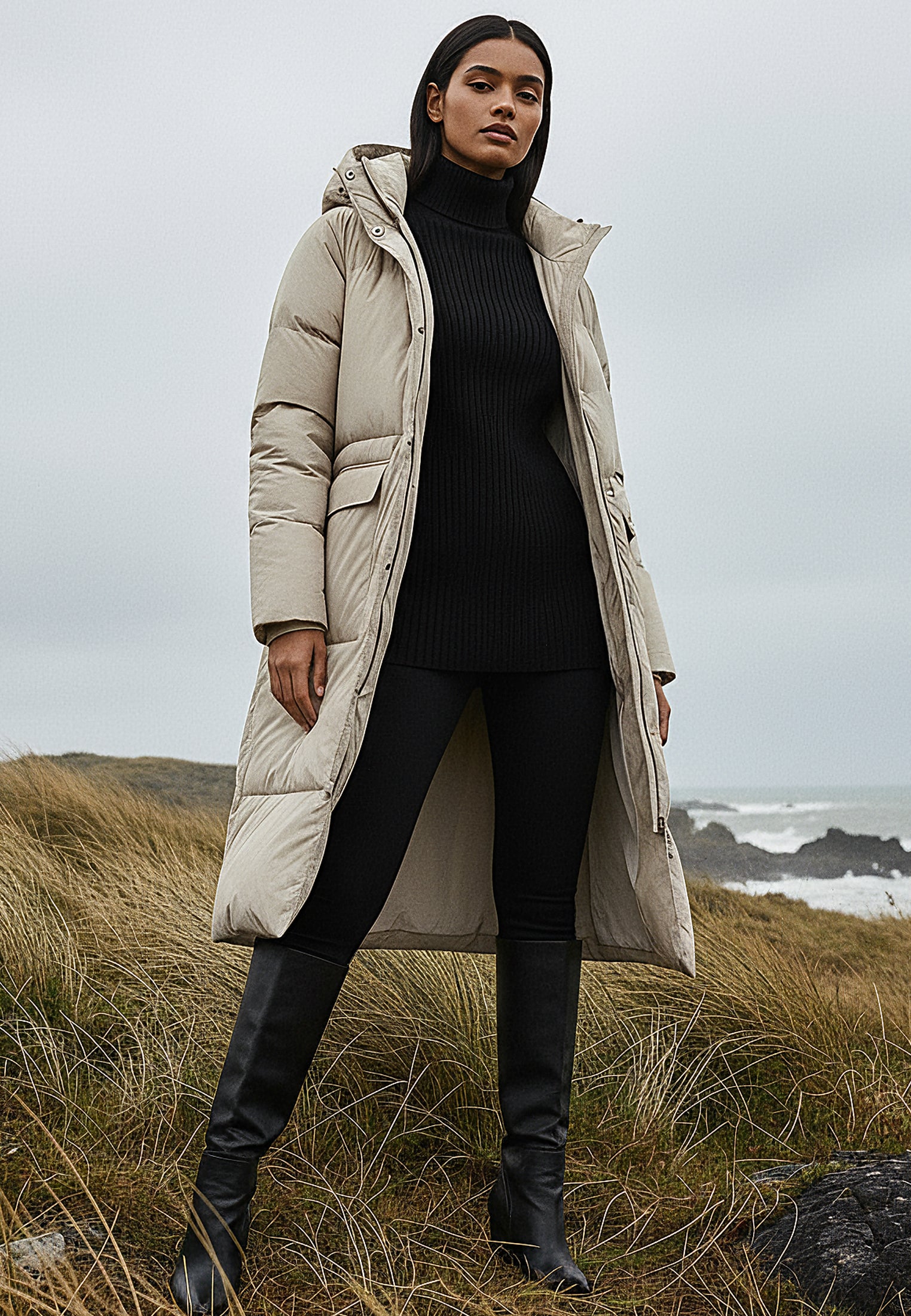 TAN VOYAGER PUFFER PARKA