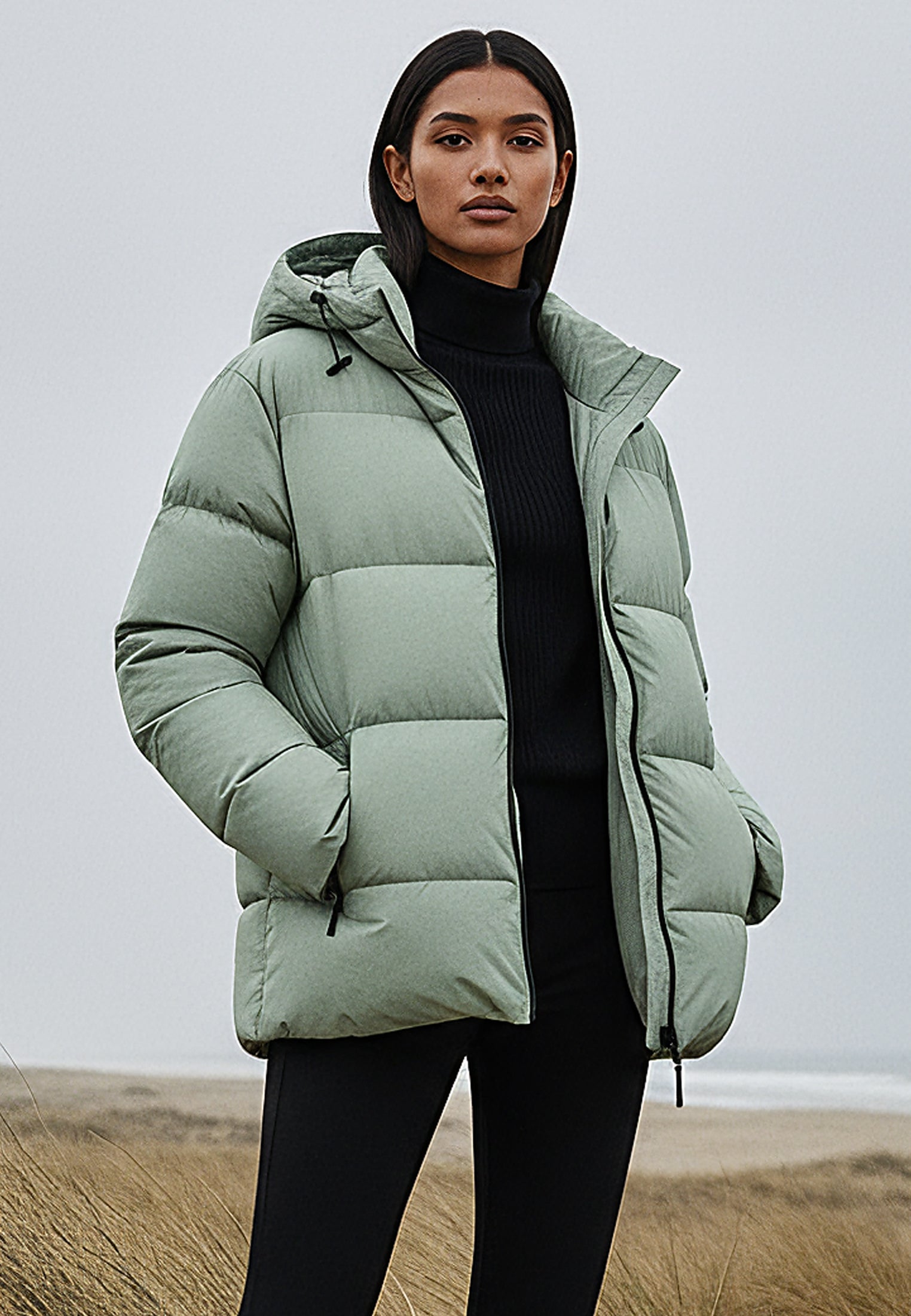 KHAKI PERFORMANCE PUFFER JACKET