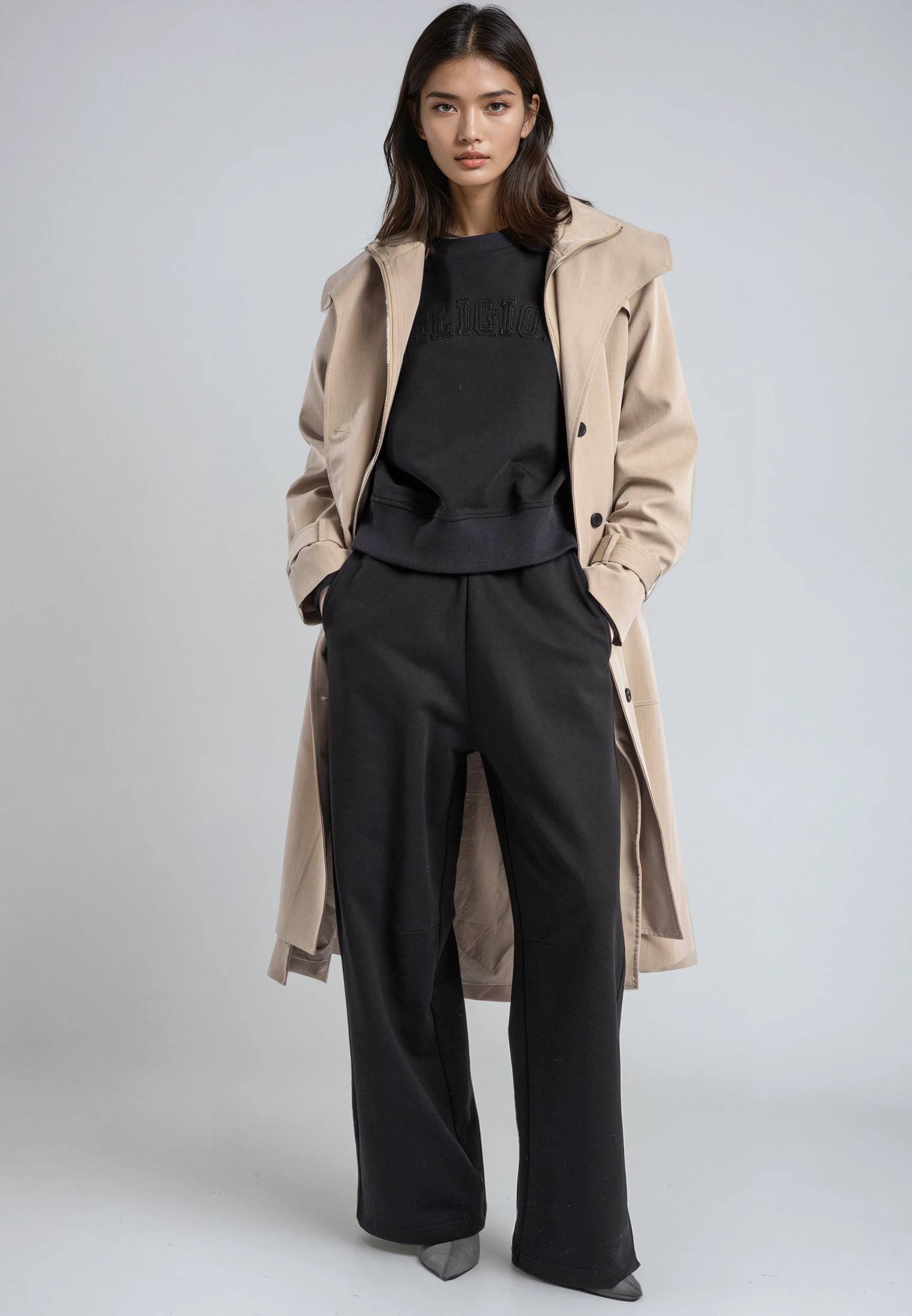 APPLIQUE RELAXED SWEATPANTS BLACK