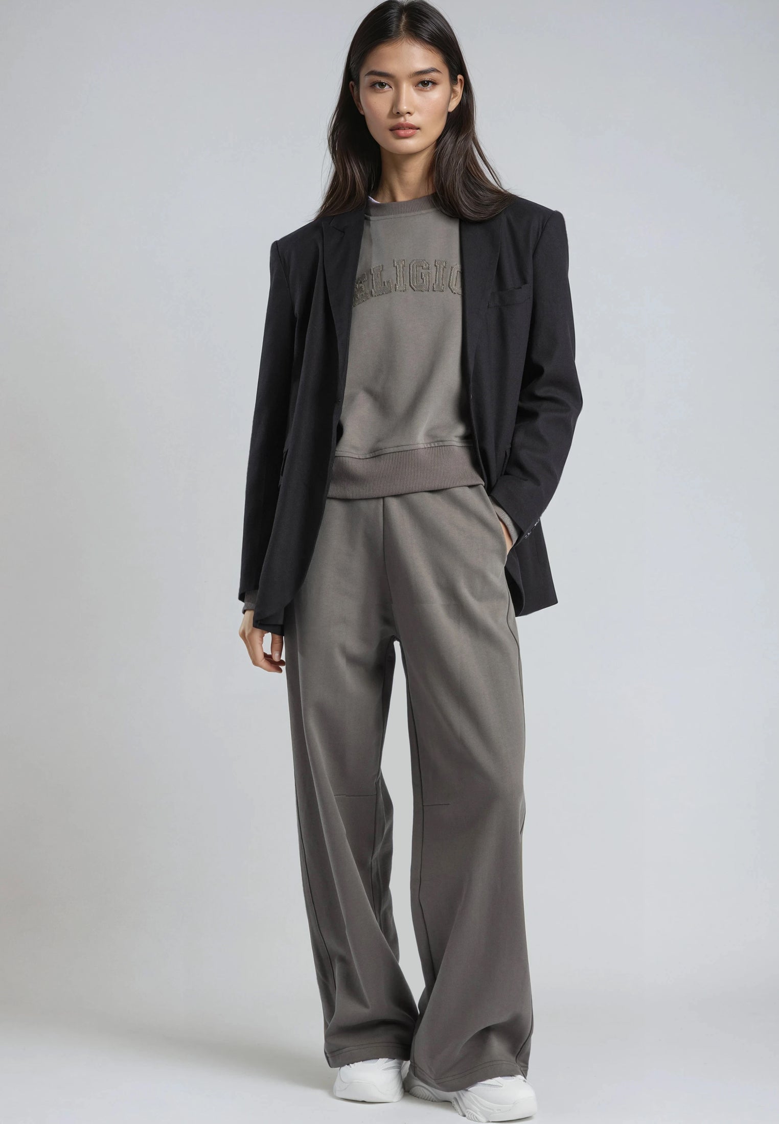 APPLIQUE RELAXED SWEATPANTS BRINDLE