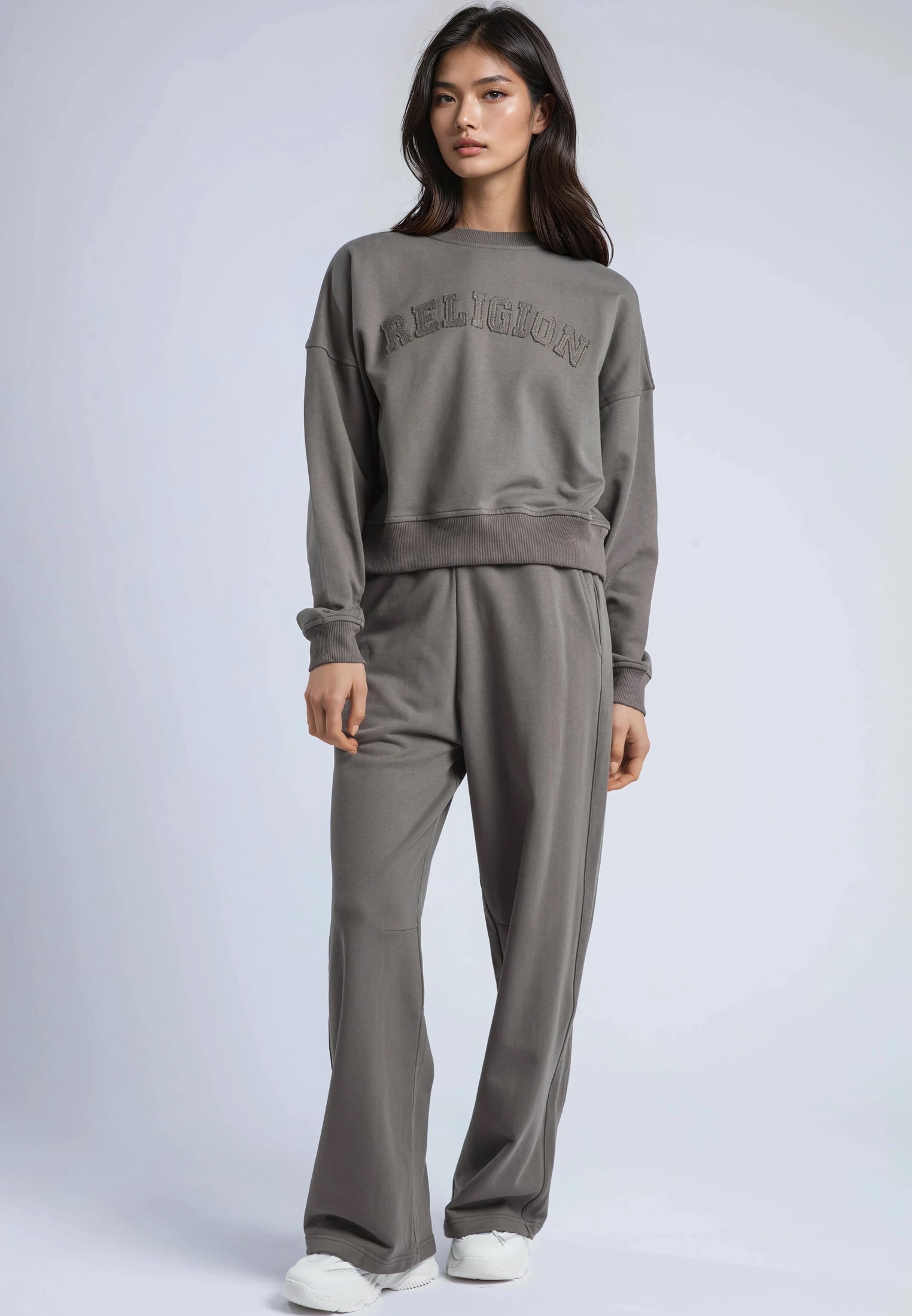 APPLIQUE RELAXED SWEATPANTS BRINDLE