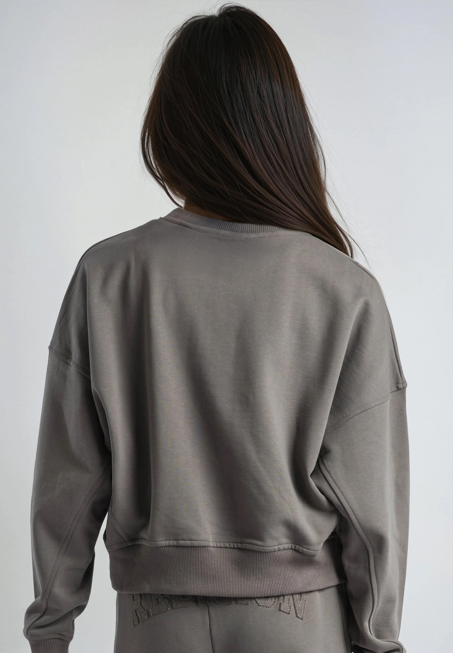 APPLIQUE BATWING SWEAT BRINDLE