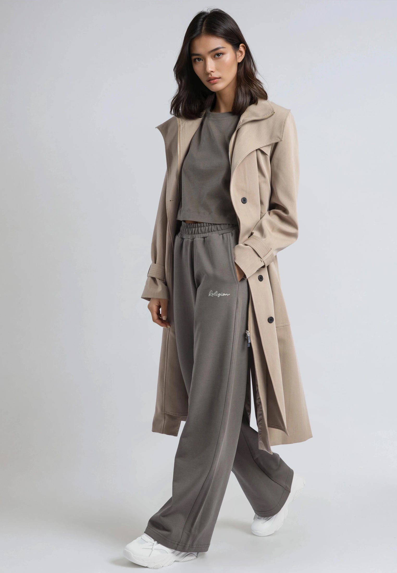 BASIC CROP T-SHIRT BRINDLE