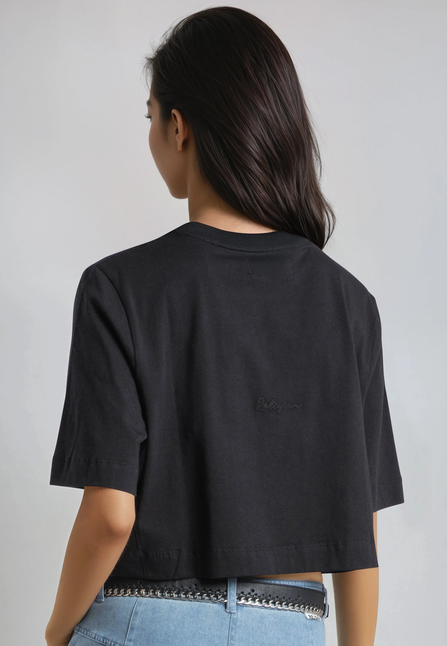 BASIC CROP T-SHIRT BLACK