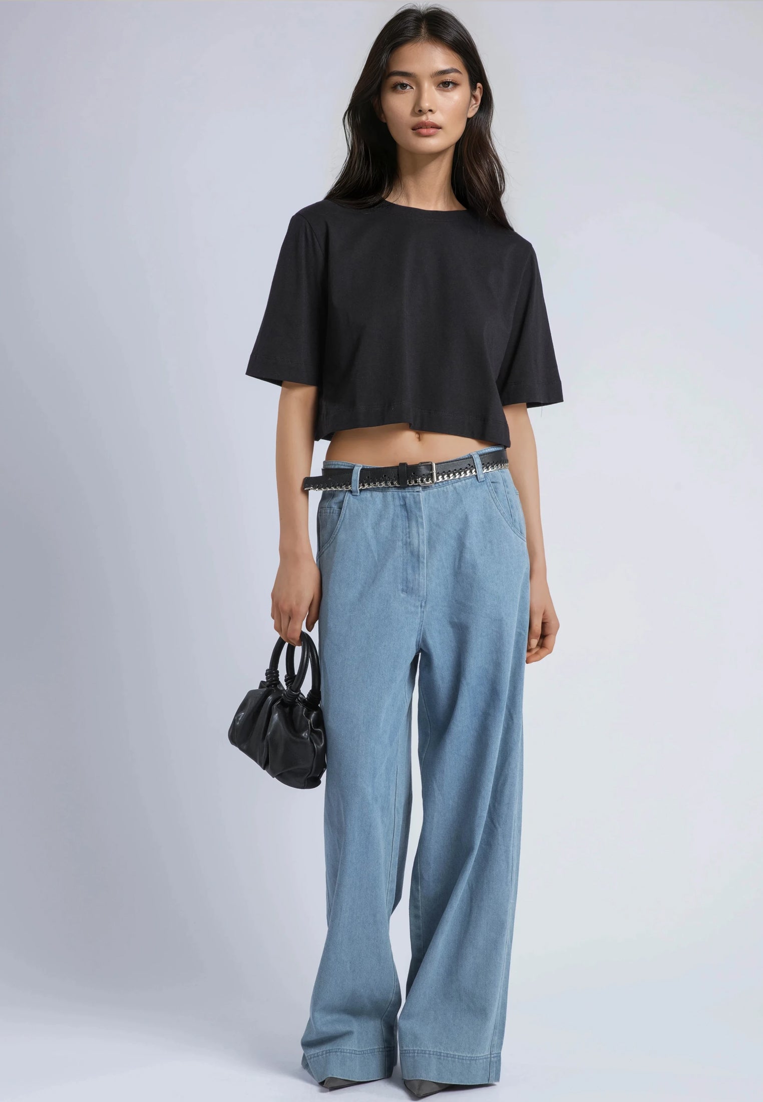 BASIC CROP T-SHIRT BLACK