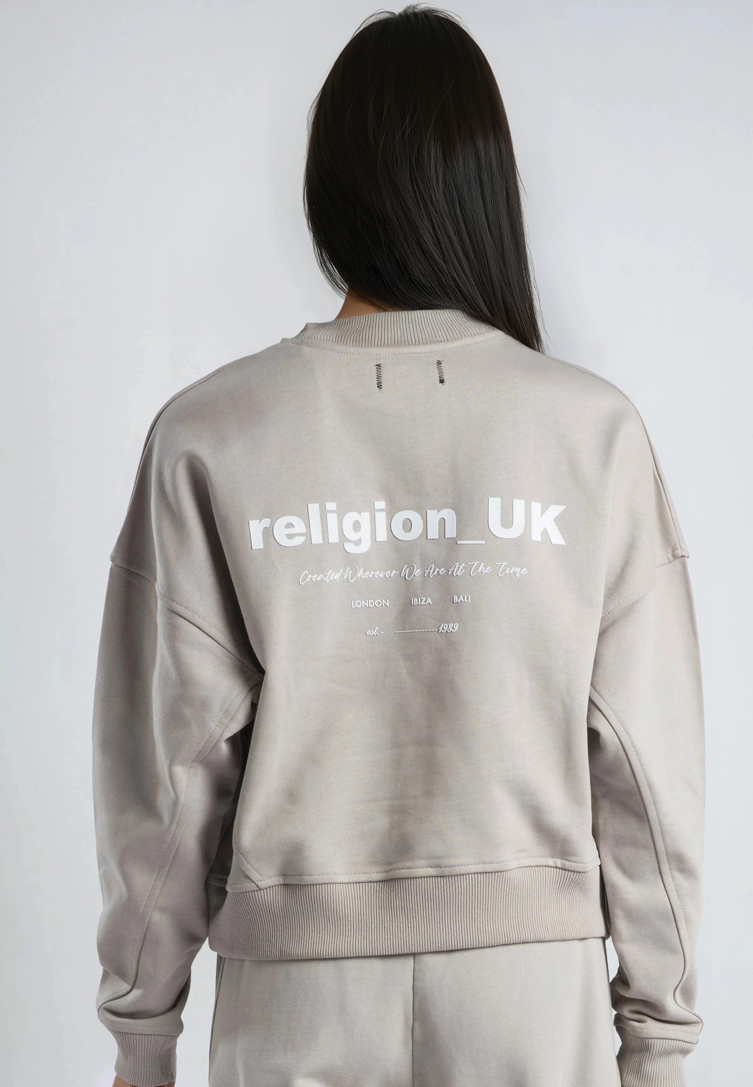 RELIGION UK BATWING SWEAT STONE