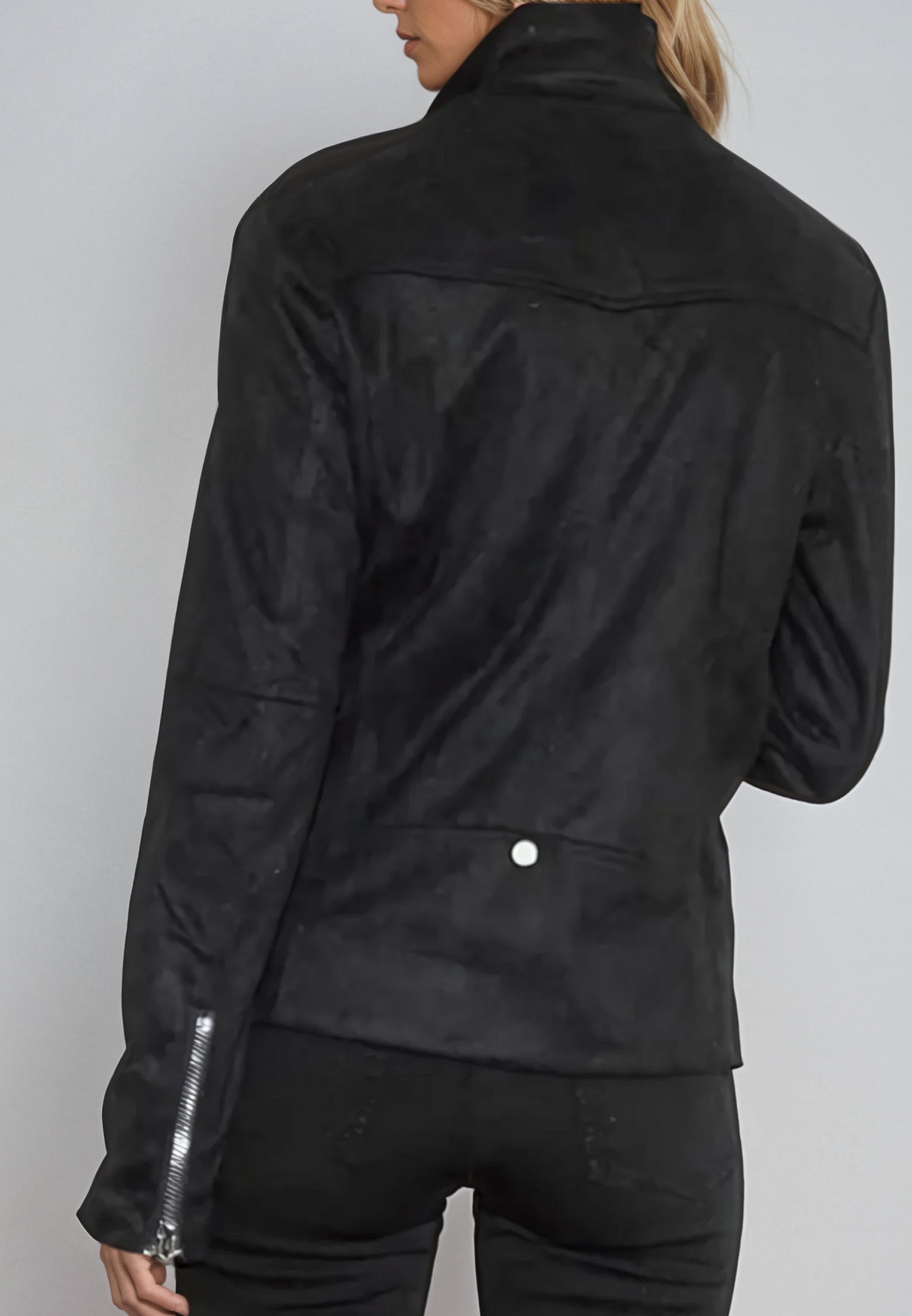 JADE BIKER JACKET JET BLACK