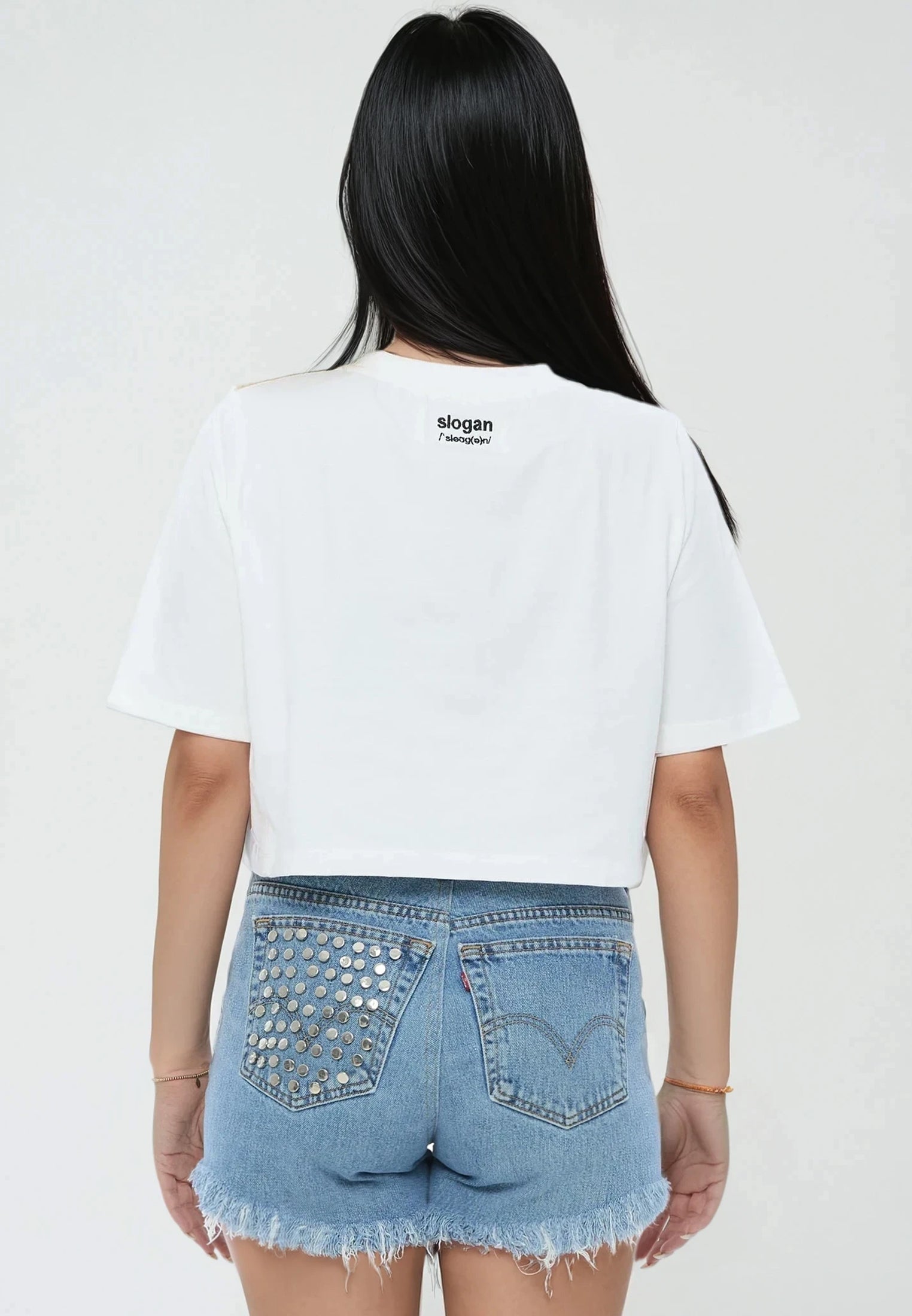 WHO GIVES A FUCK CROP TOP WHITE