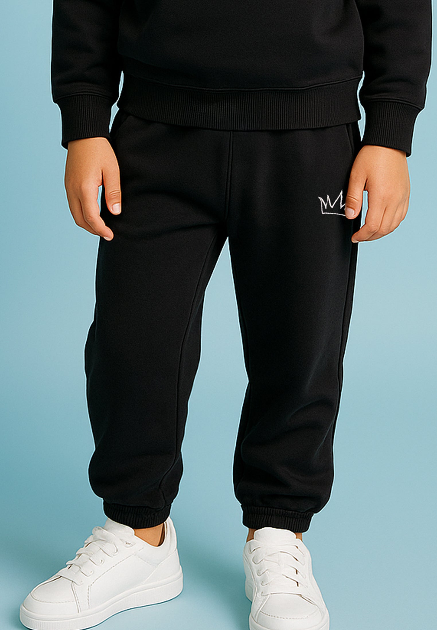 KIDS HOPEY DARTED SWEATPANTS BLACK