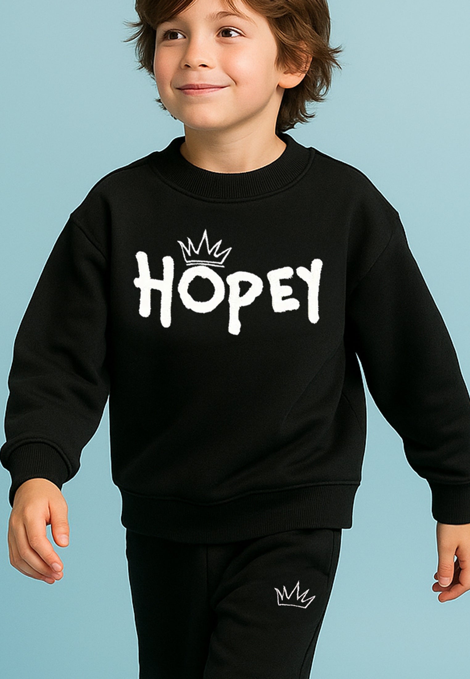 KIDS HOPEY OVERSIZED SWEATSHIRT BLACK