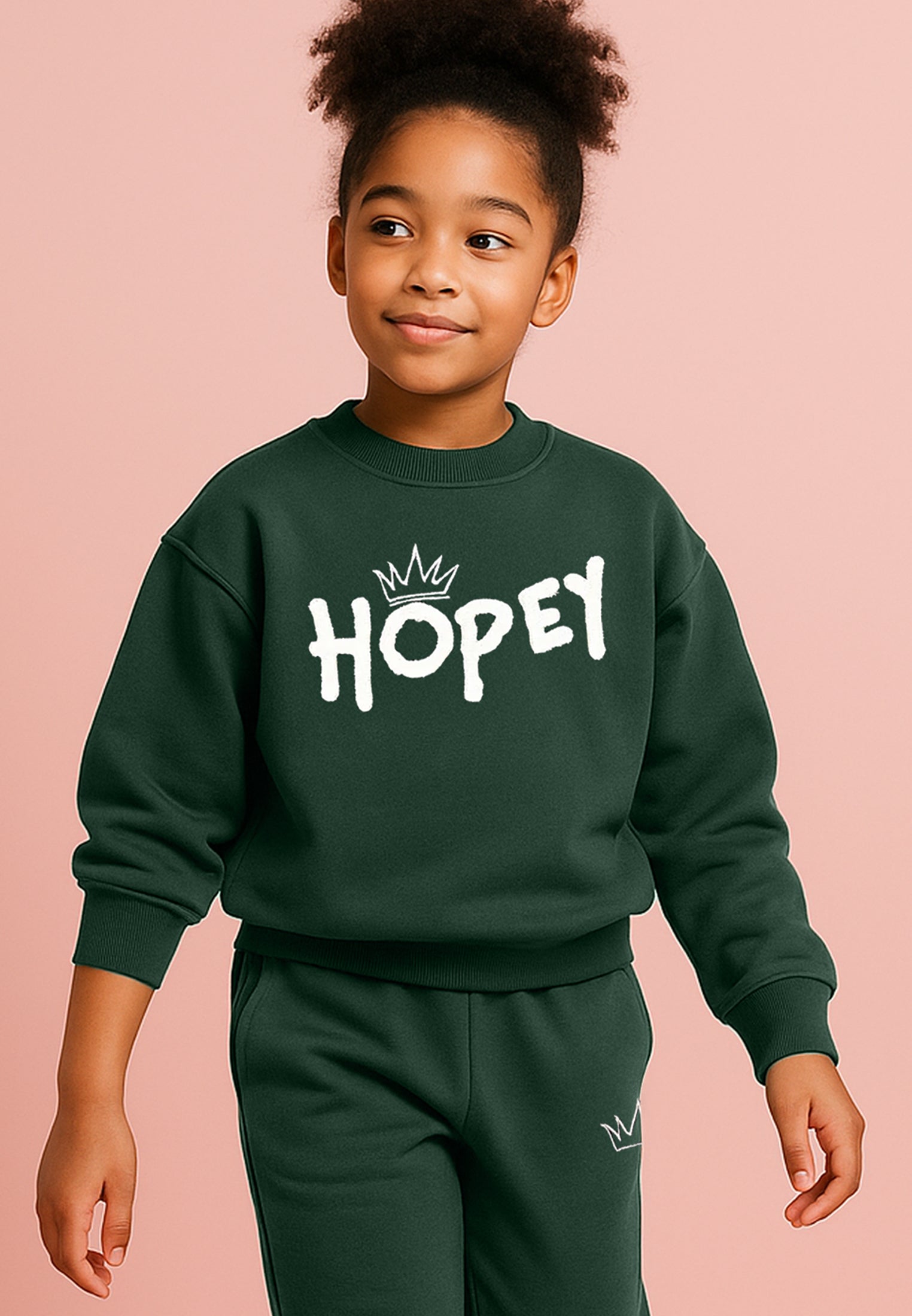 KIDS HOPEY OVERSIZED SWEATSHIRT GREEN