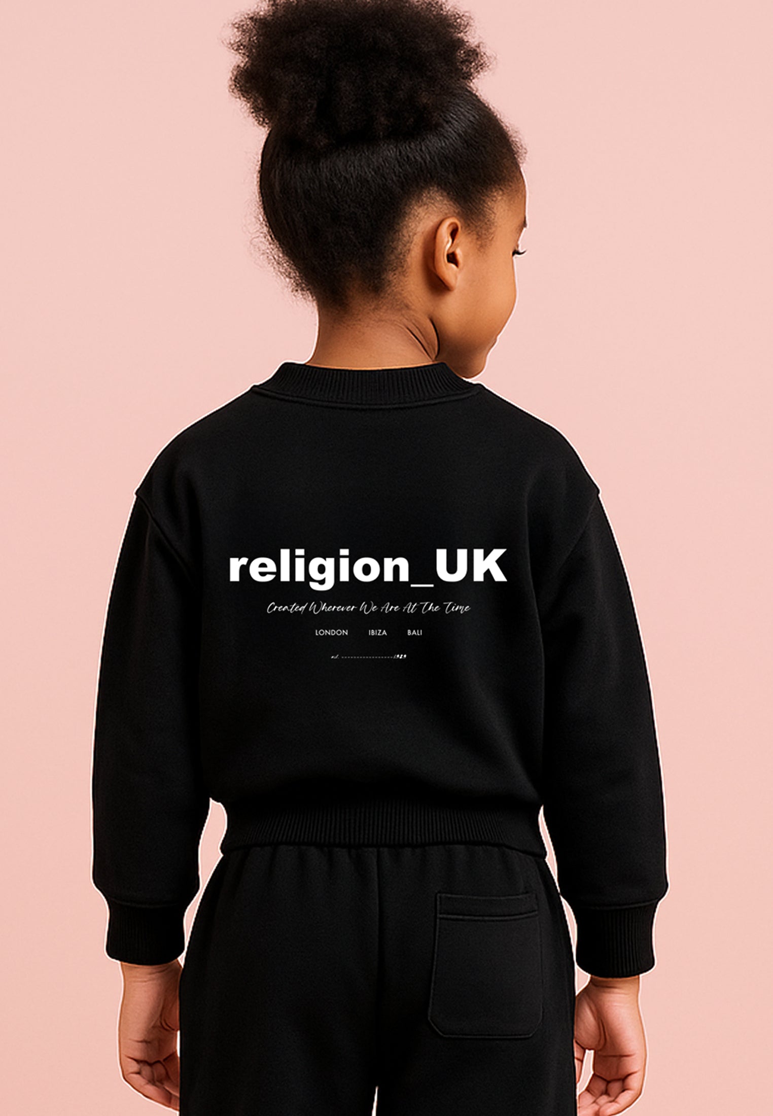 KIDS RELIGION OVERSIZED SWEATSHIRT BLACK