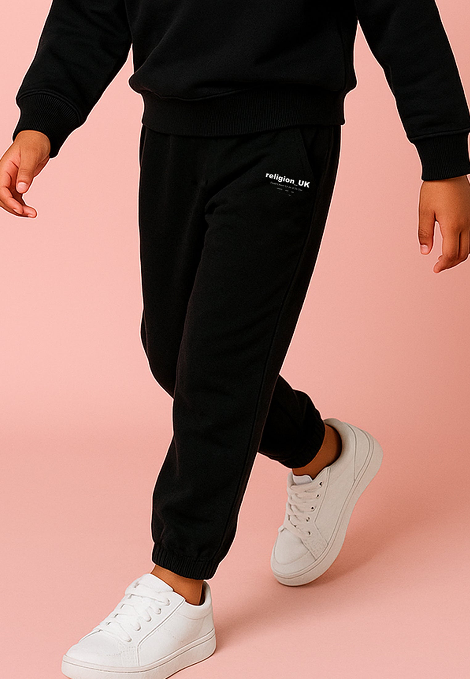 KIDS RELIGION LOGO SWEATPANTS BLACK