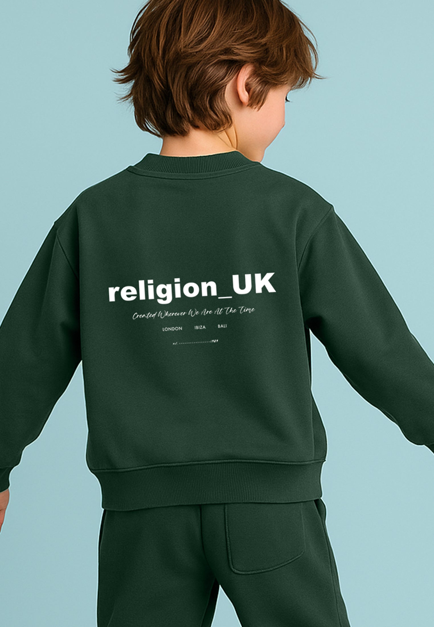 KIDS RELIGION OVERSIZED SWEATSHIRT GREEN