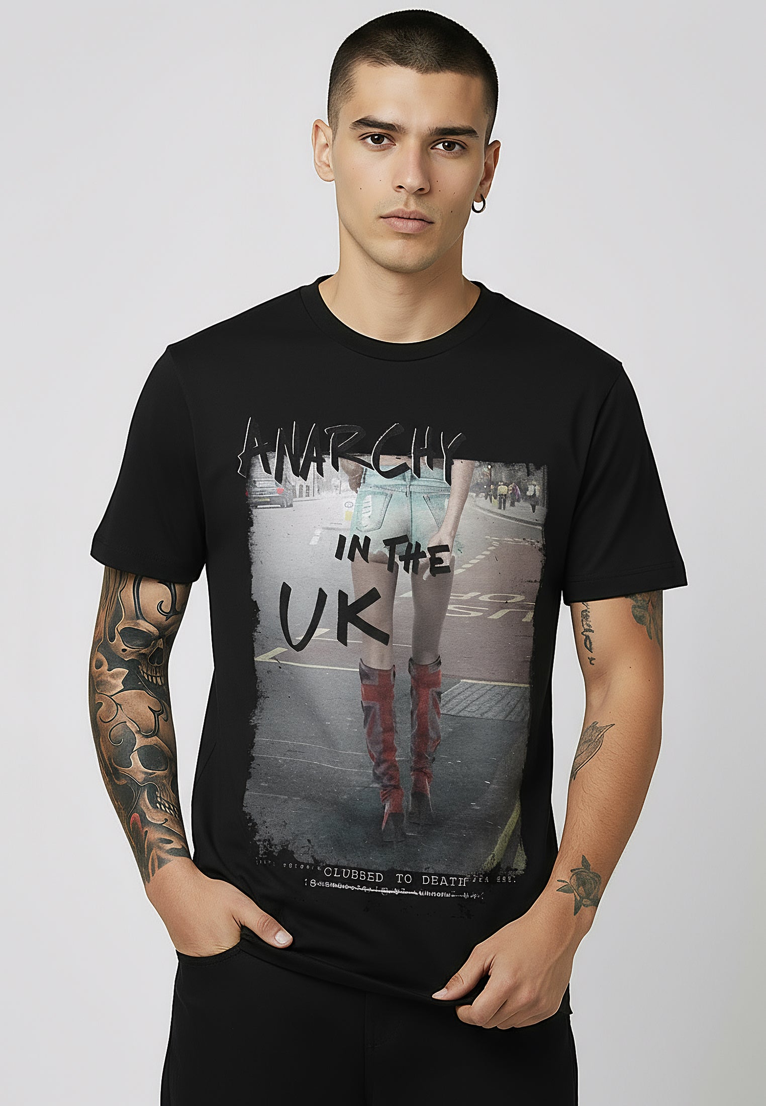 ANARCHY IN THE UK T-SHIRT JET BLACK