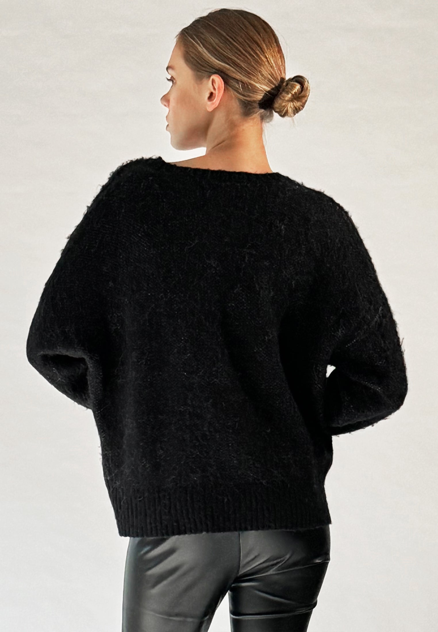 Black jumper 2024 with hearts