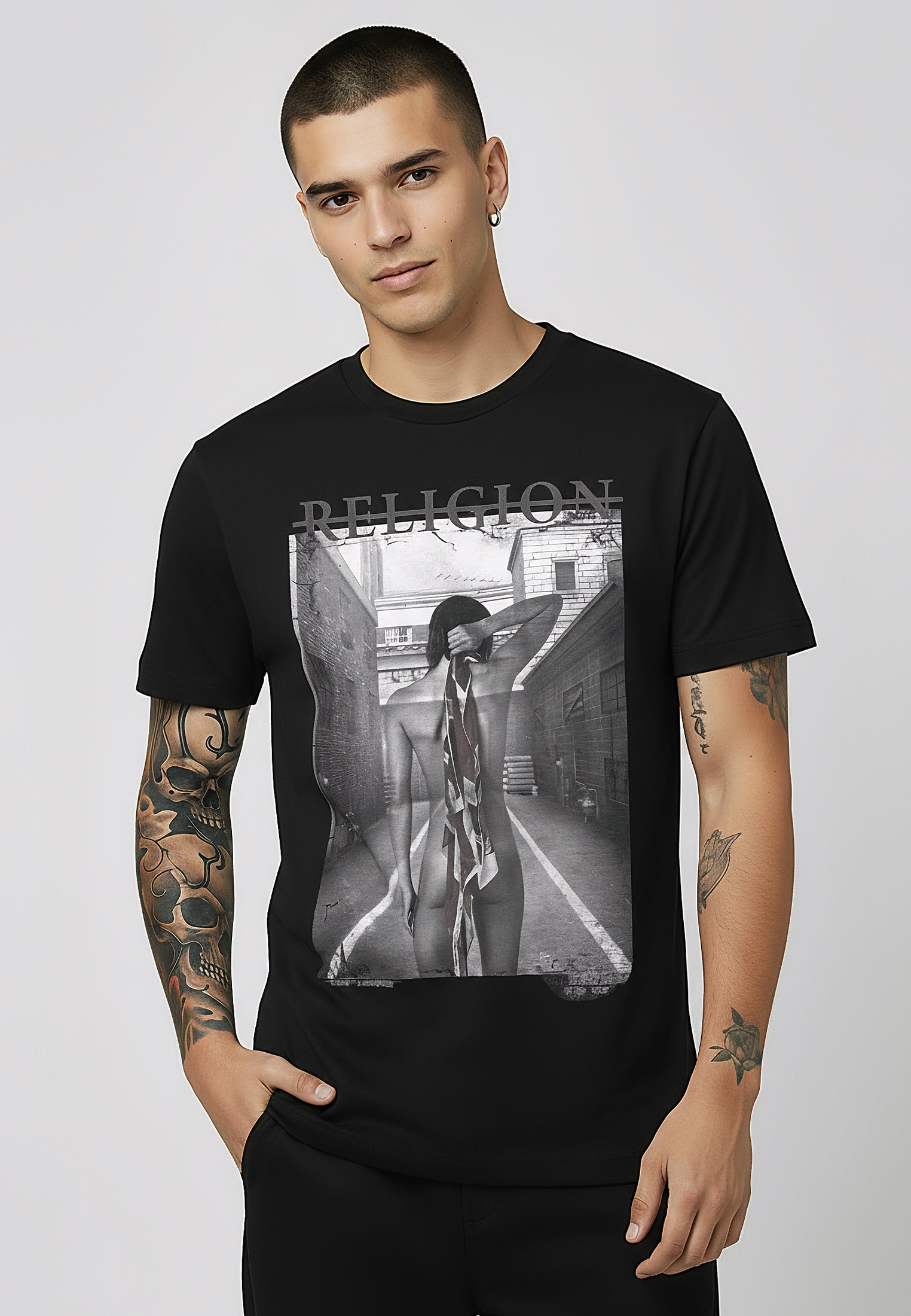 ALLEYWAY T-SHIRT WASHED BLACK