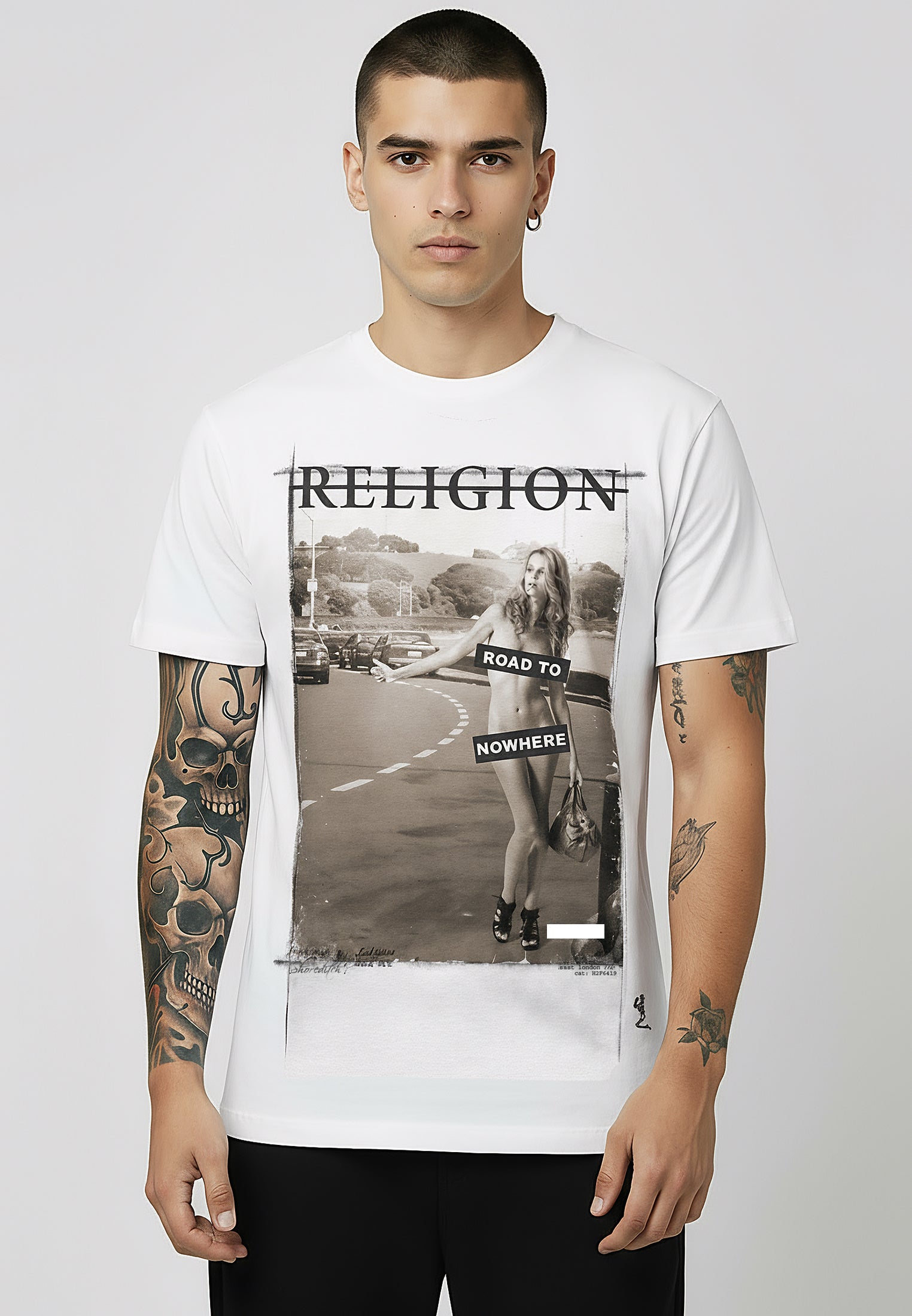 ROAD TO NOWHERE WHITE  T-SHIRT