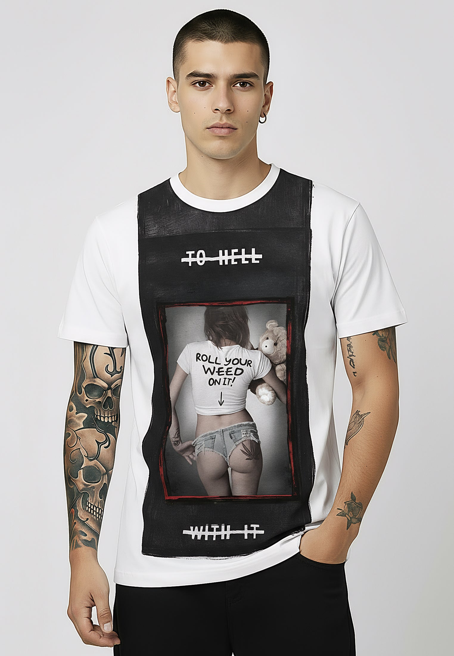 ROLL YOUR WEED WHITE T-SHIRT