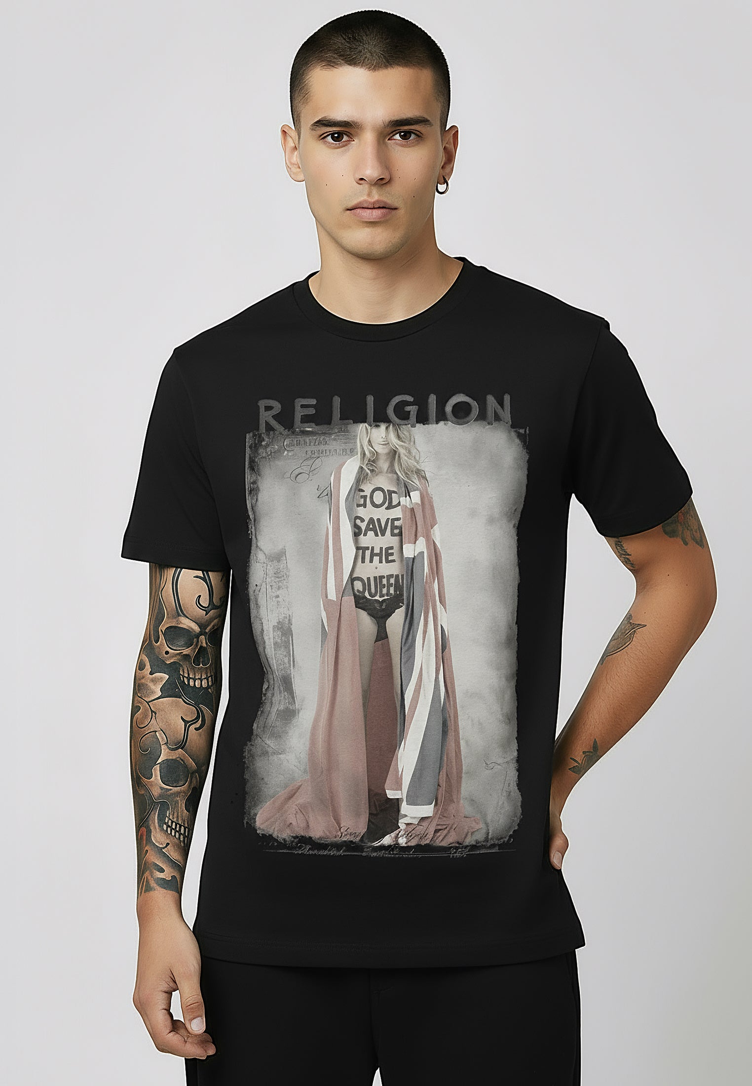 GOD SAVE THE QUEEN T-SHIRT BLACK