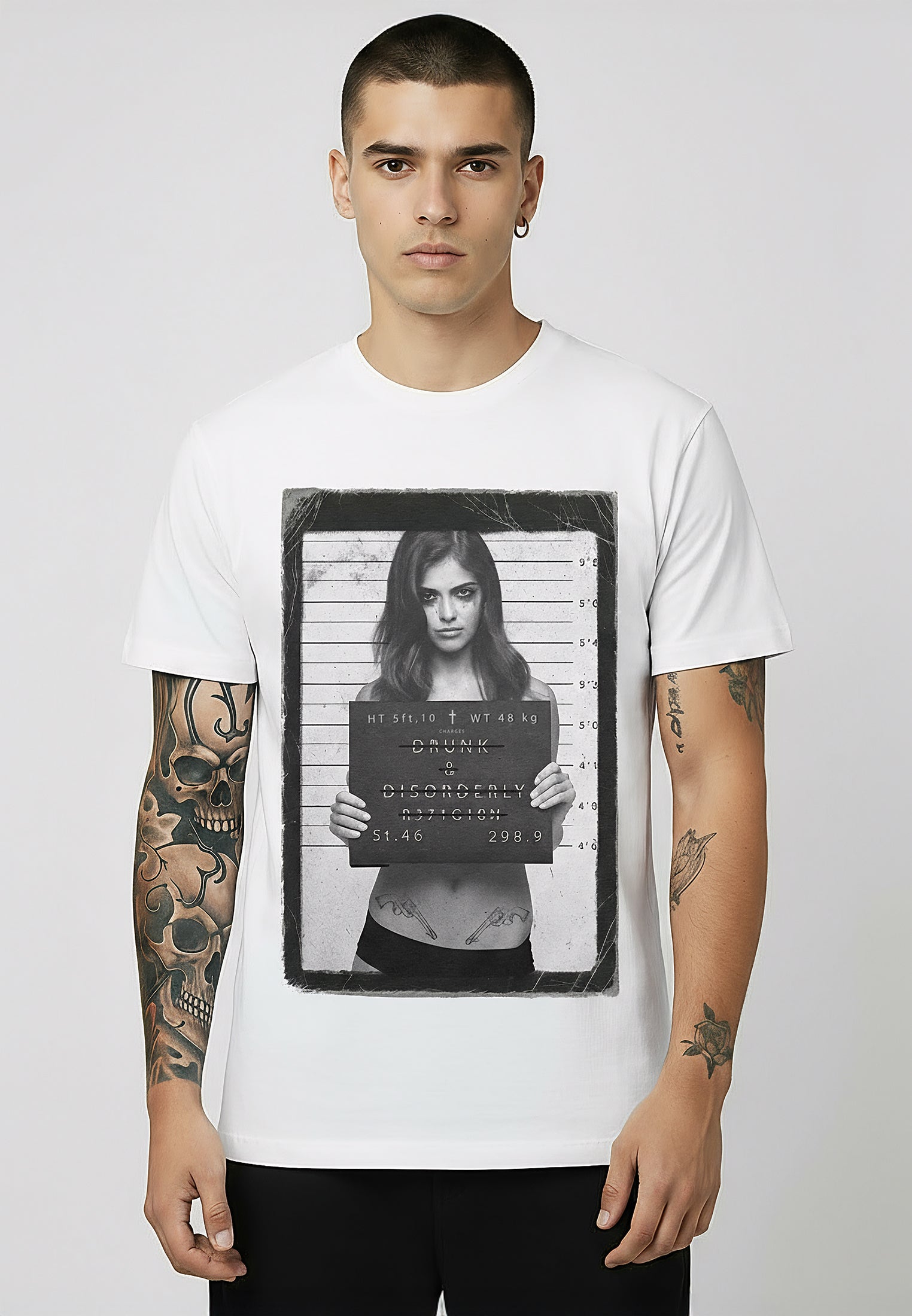 DRUNK & DISORDERLY T-SHIRT WHITE