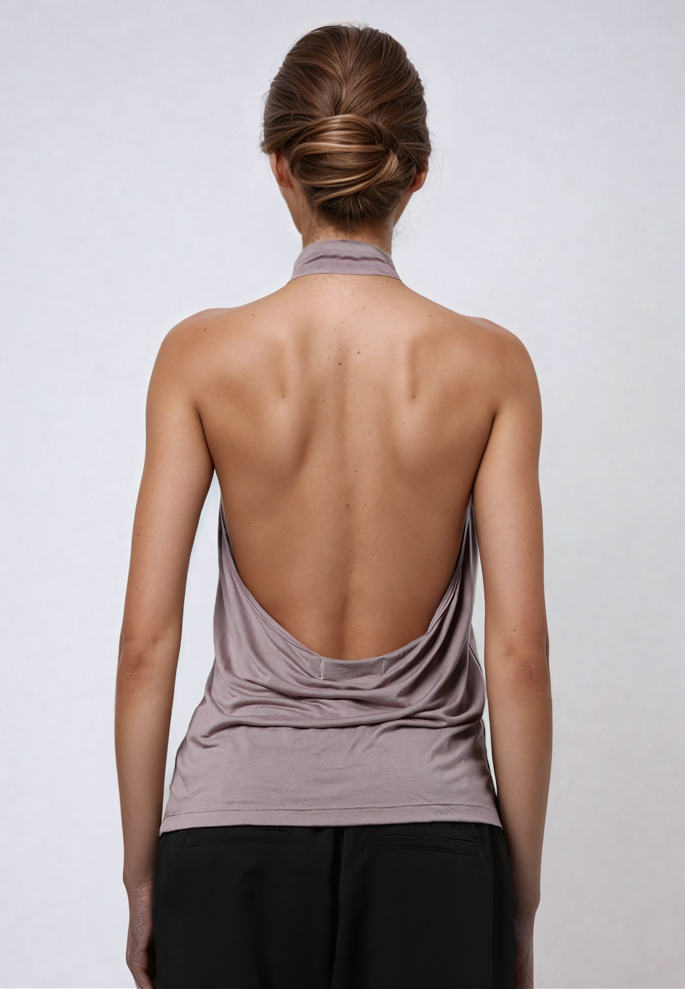 FLOURISH BACKLESS TOP GULL GREY