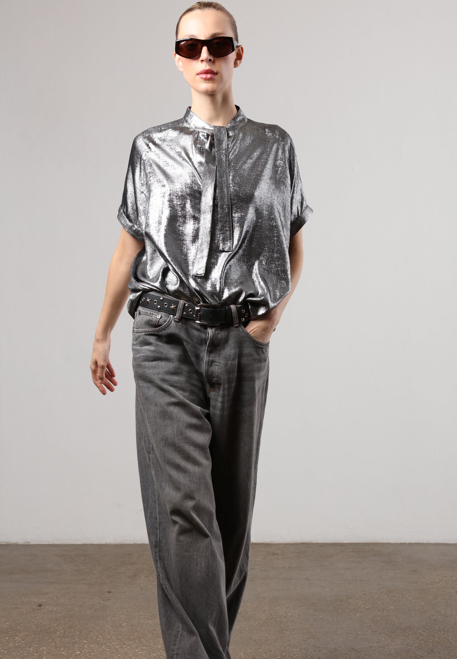 FOLD SHIRT SILVER FOIL