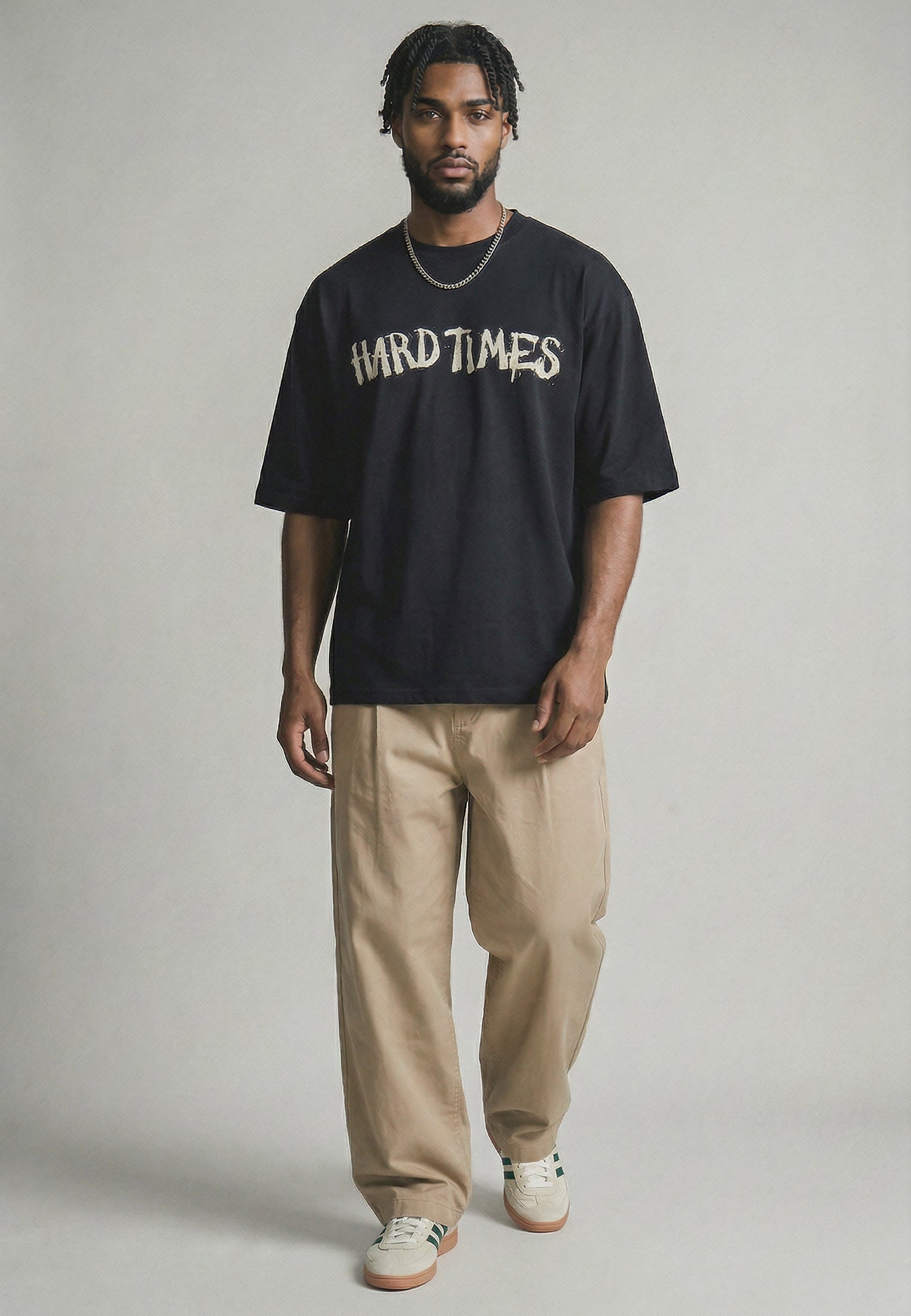 HARD TIMES T-SHIRT BLACK