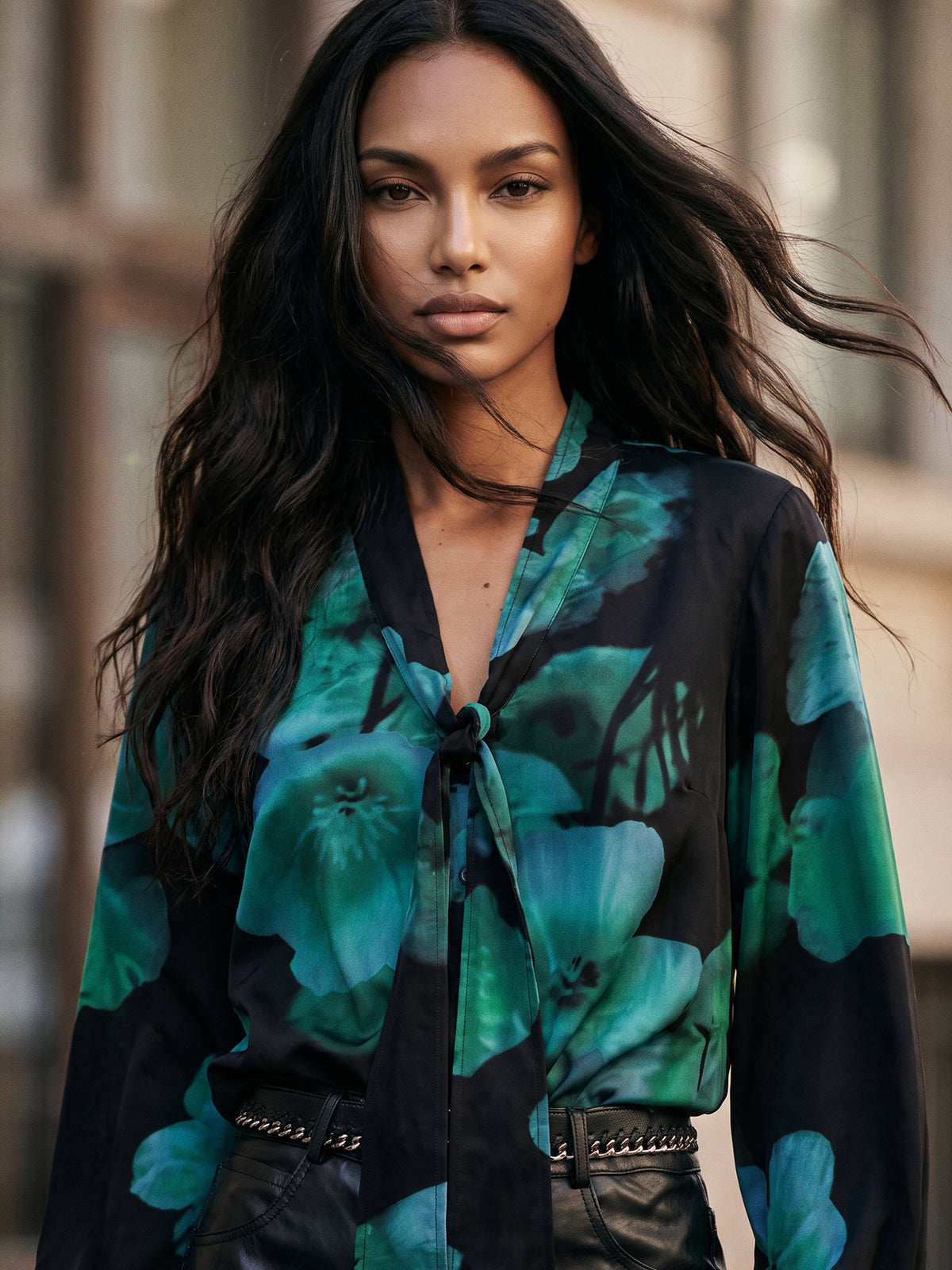 EVIE BLOUSE  FIRE BLUE
