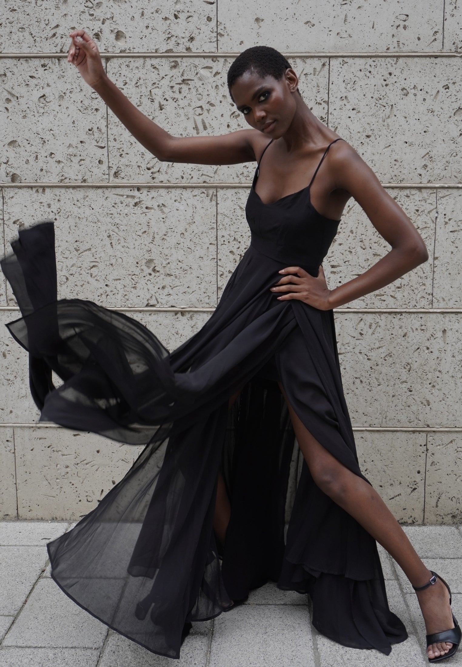 Black maxi ball store gown