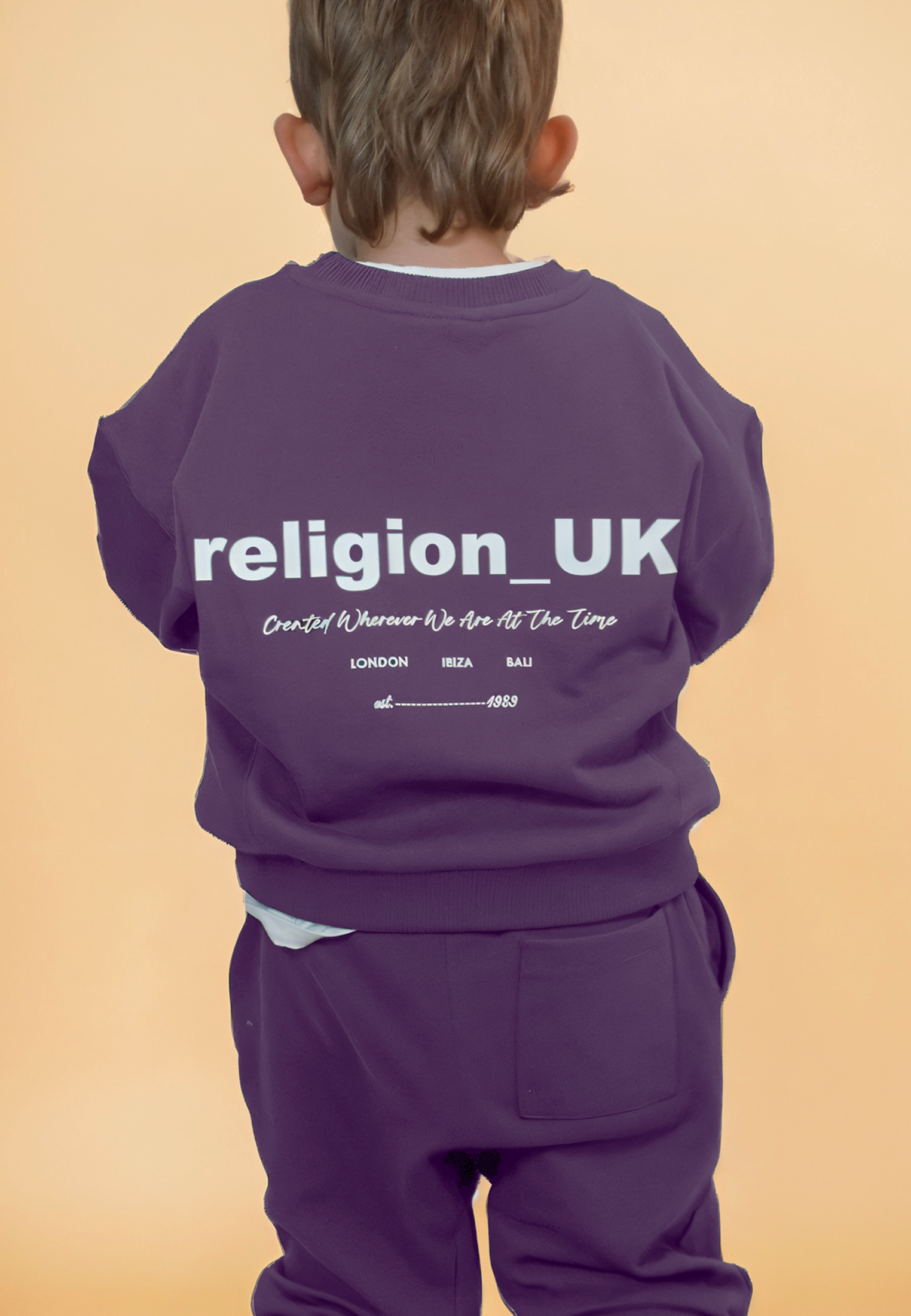 KIDS RELIGION OVERSIZED SWEATSHIRT MAUVE