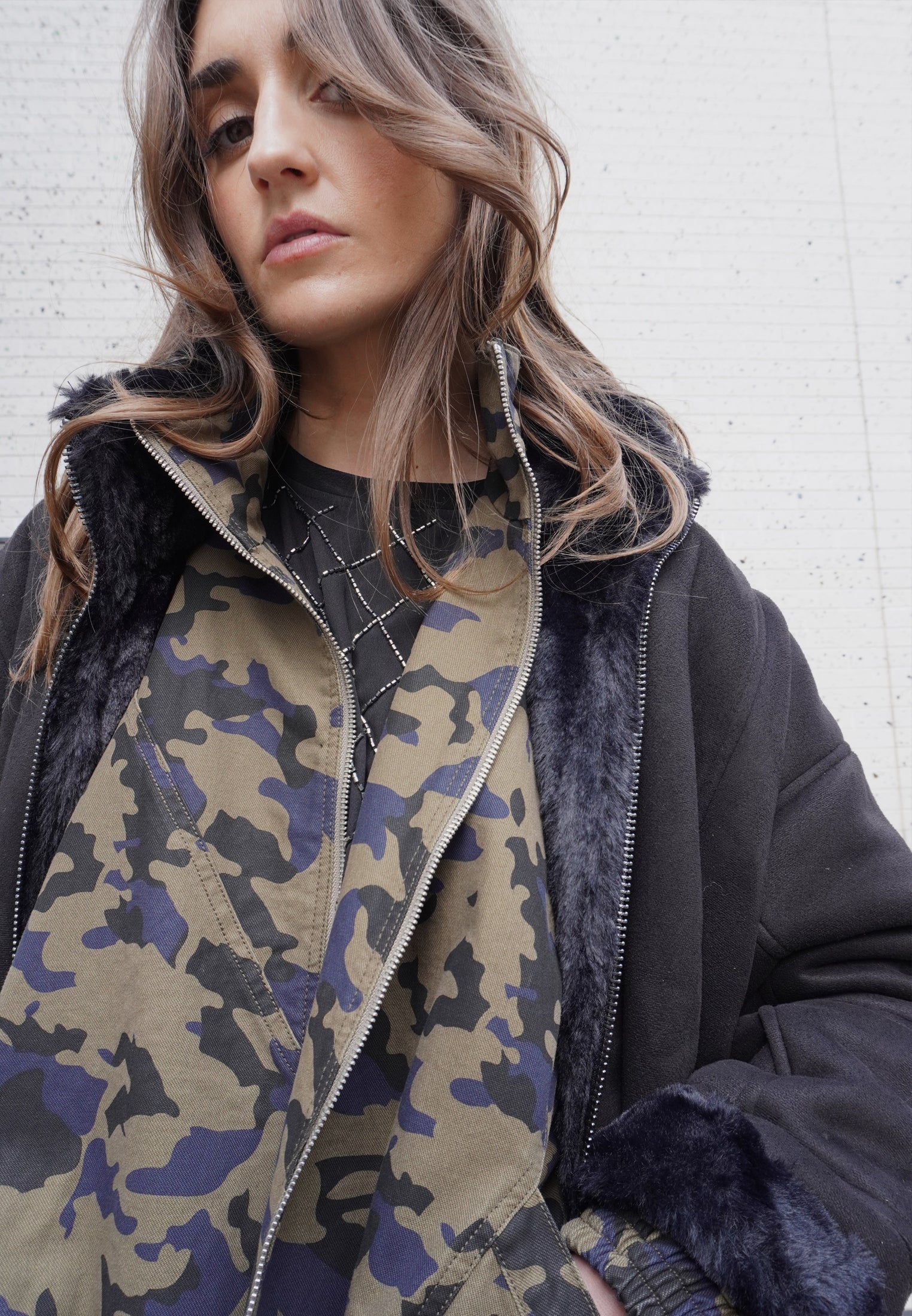 Khaki camo deals jacket womens