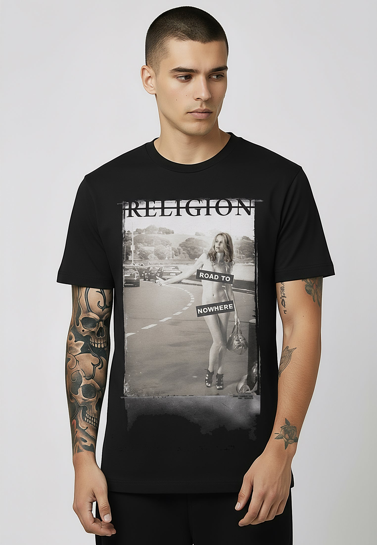 ROAD TO NOWHERE BLACK T-SHIRT