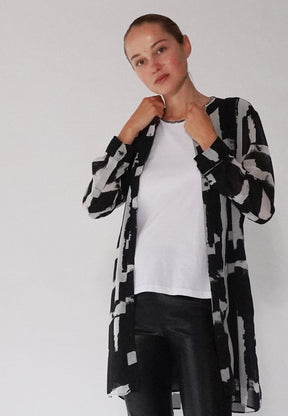 SOLSTICE KAFTAN SELVAGE BLACK