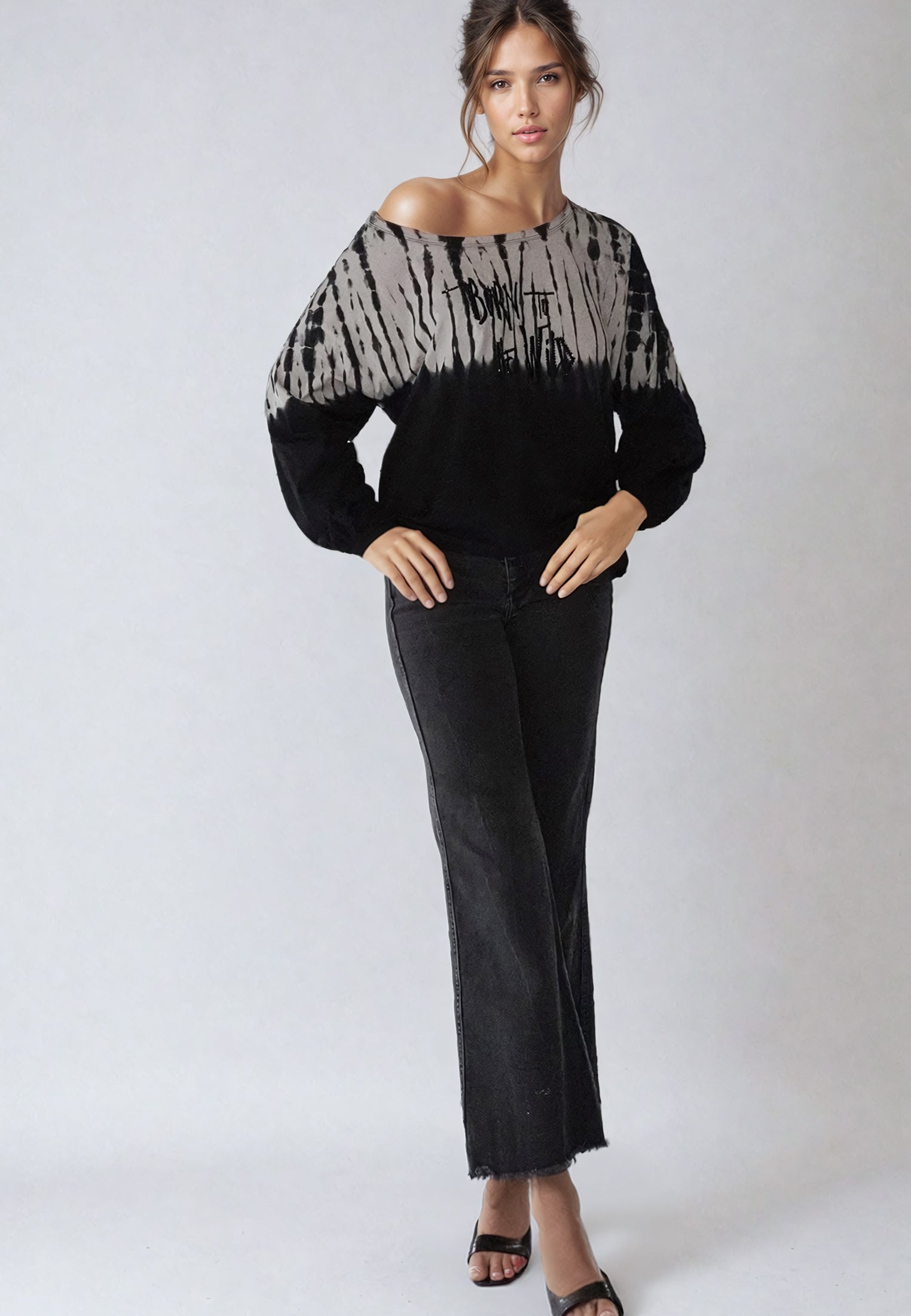 SPARKLE T-SHIRT GREY & BLACK