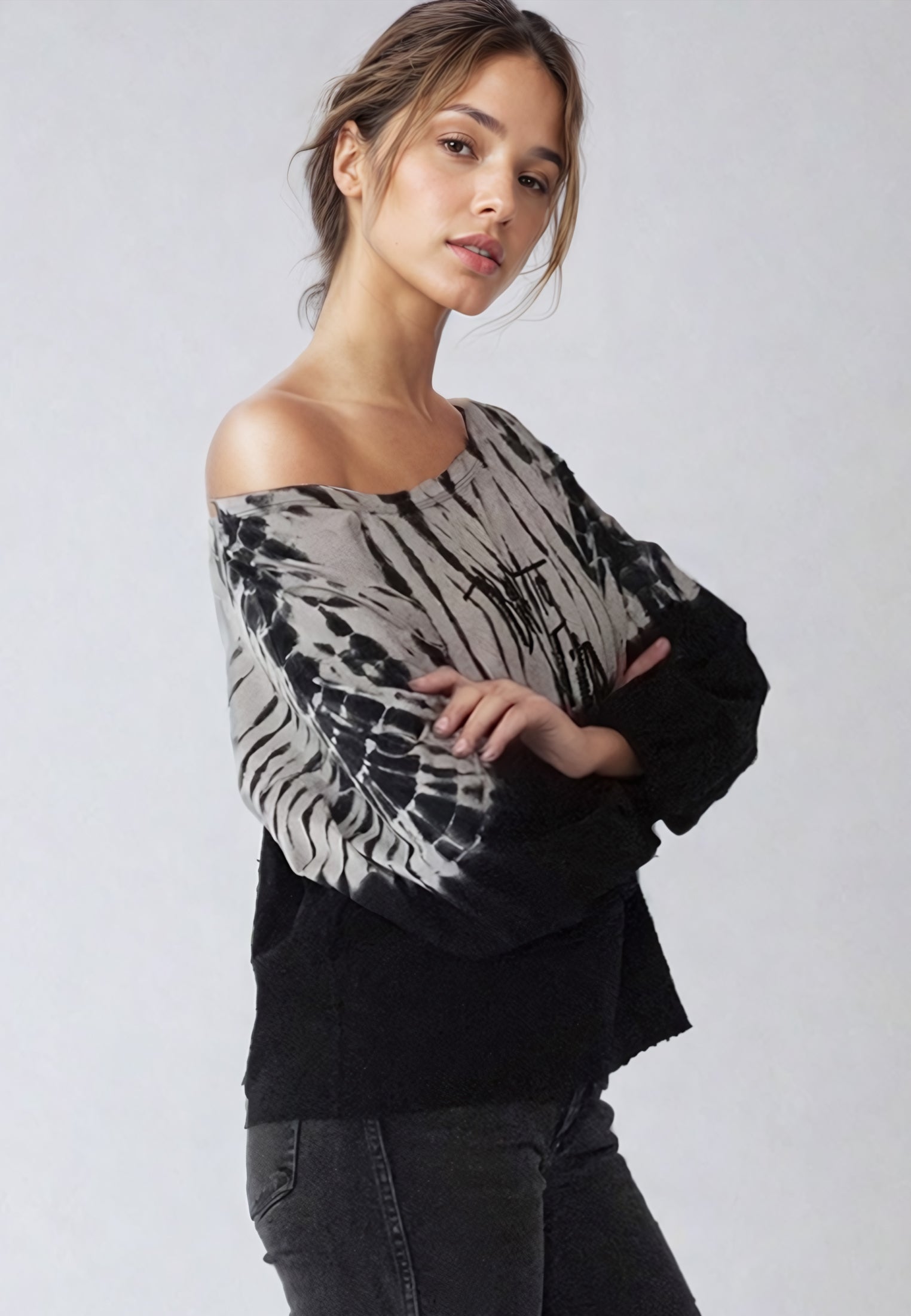 SPARKLE T-SHIRT GREY & BLACK