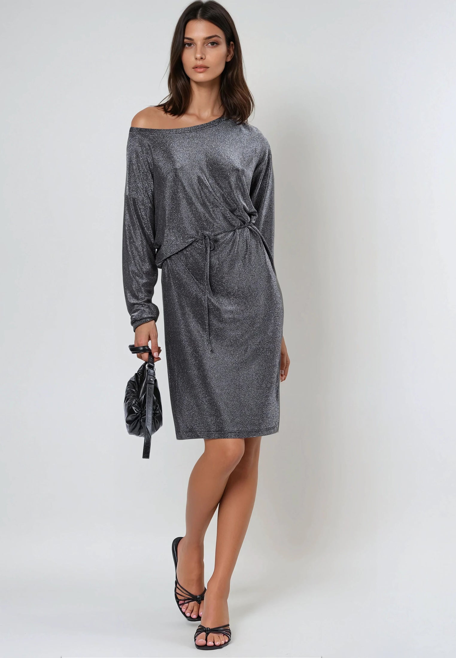 TANZANITE DRESS GUNMETAL GREY