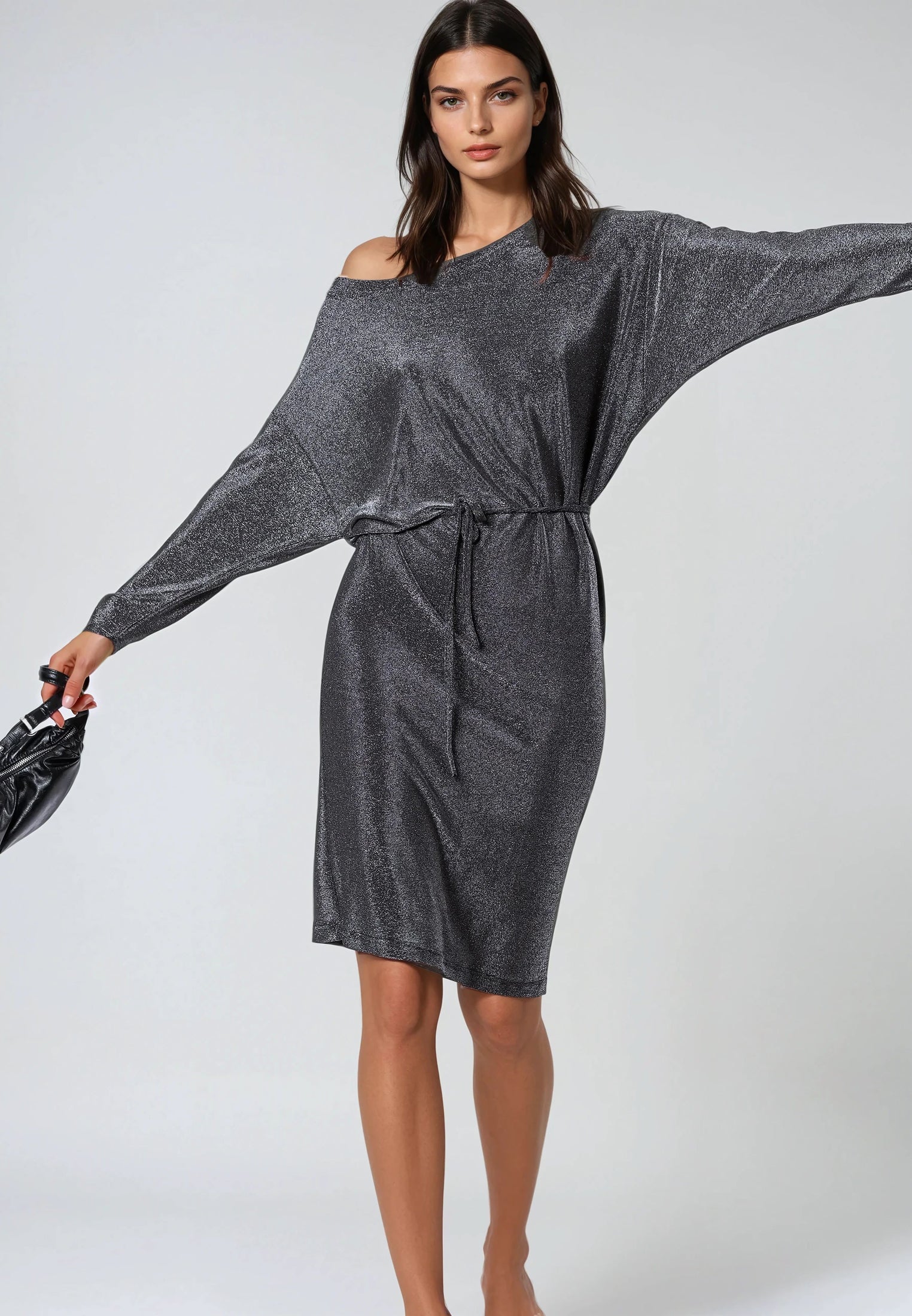 TANZANITE DRESS GUNMETAL GREY