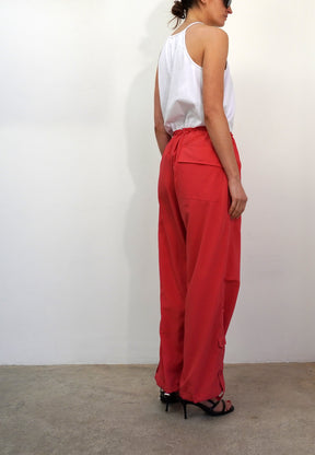 TRACE CORAL PARACHUTE TROUSERS